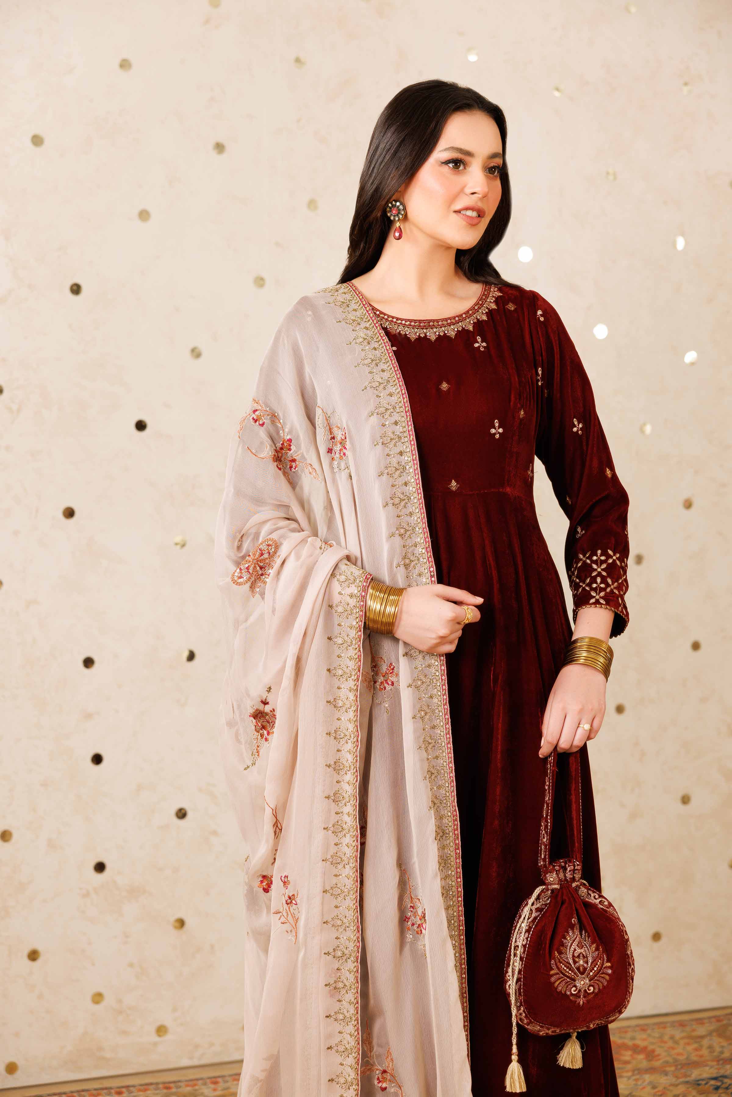 2 Piece - Embroidered Suit - KFW25-05 - Image 6
