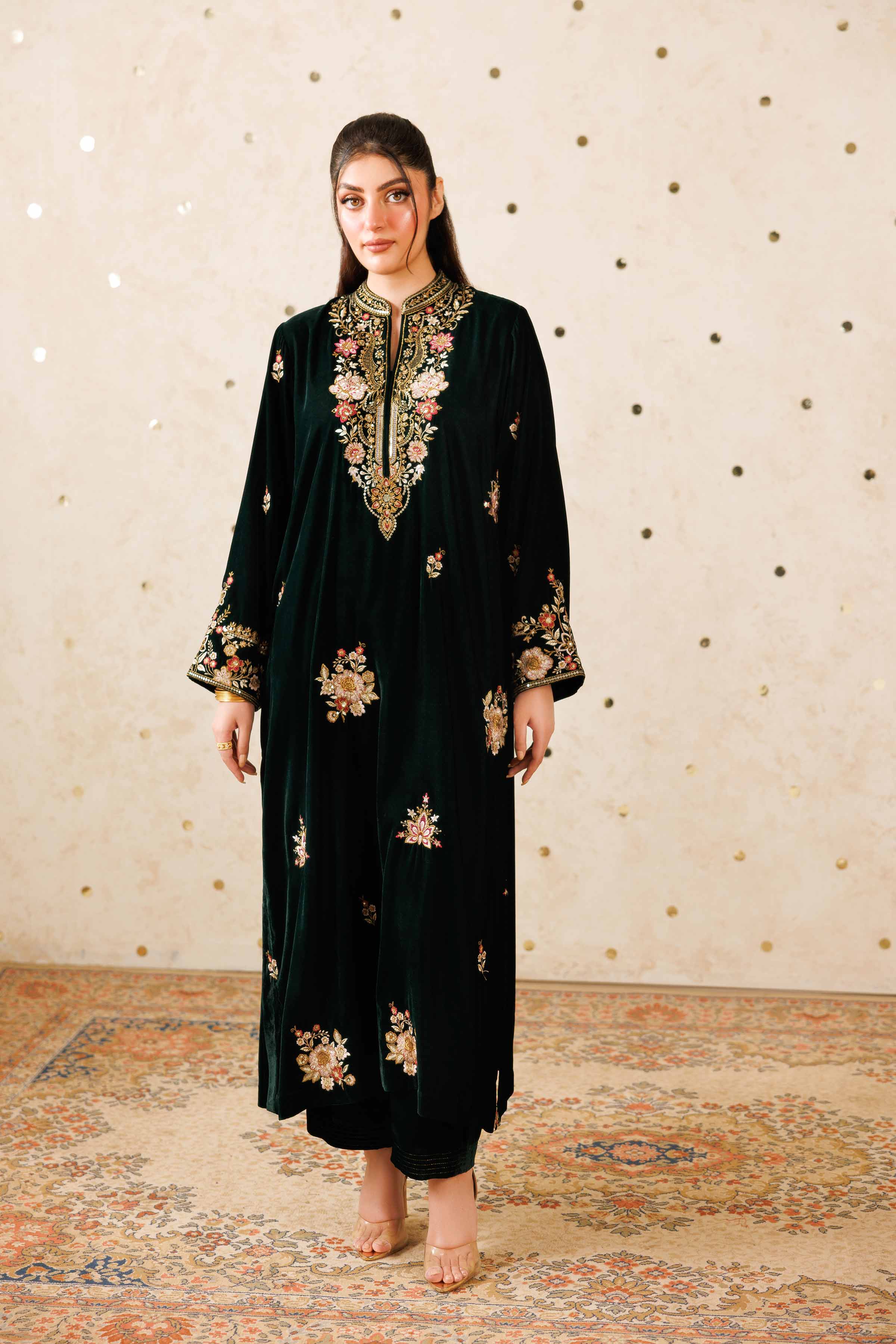 2 Piece - Embroidered Suit - KFW25-09