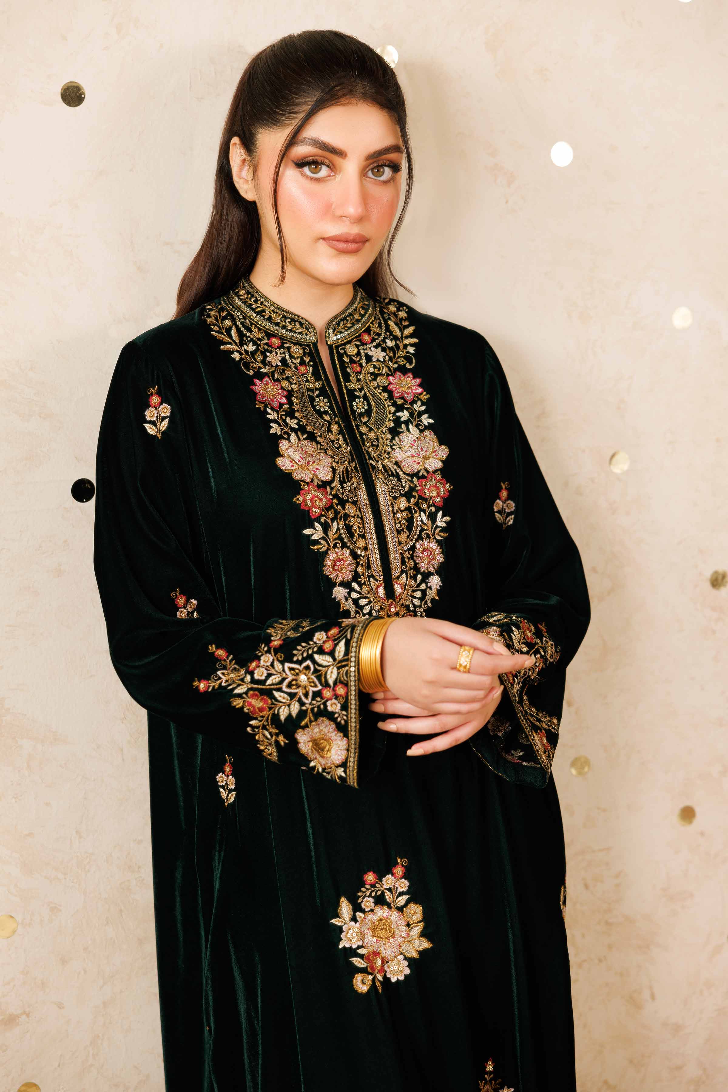 2 Piece - Embroidered Suit - KFW25-09 - Image 6