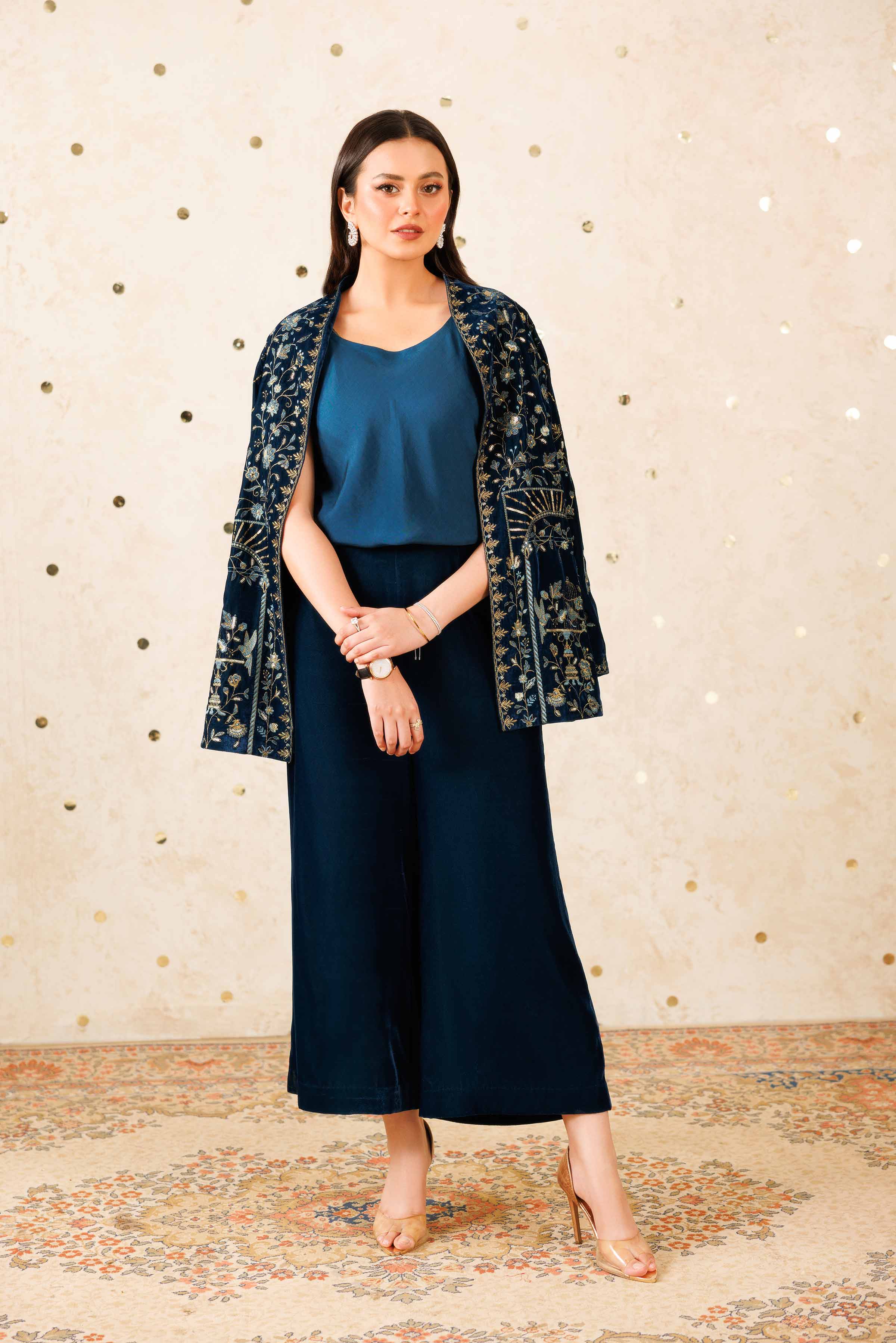 3 Piece - Embroidered Suit - KFW25-10 - Image 3