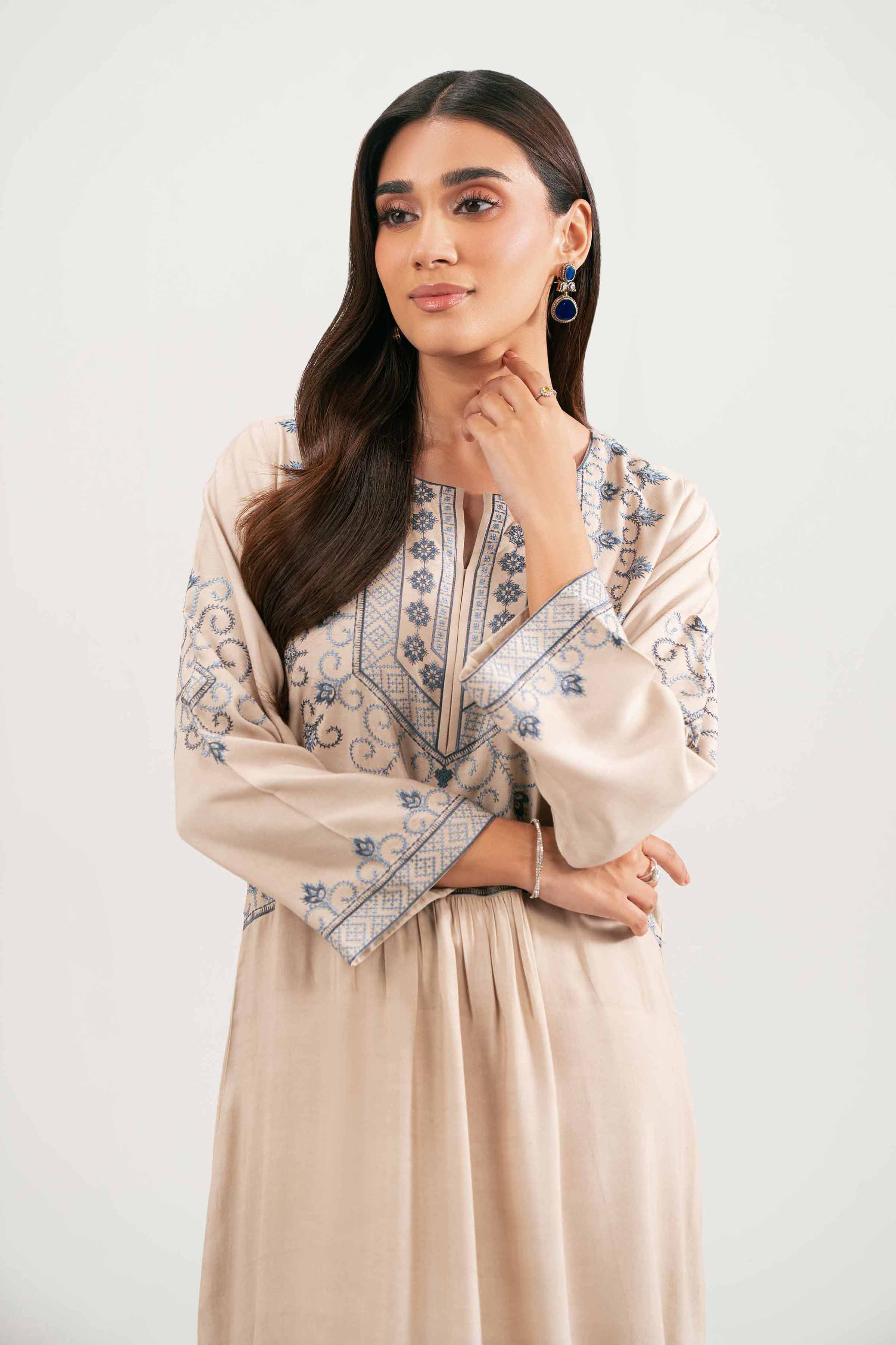 2 Piece - Embroidered Suit - KFW25-102 - Image 2