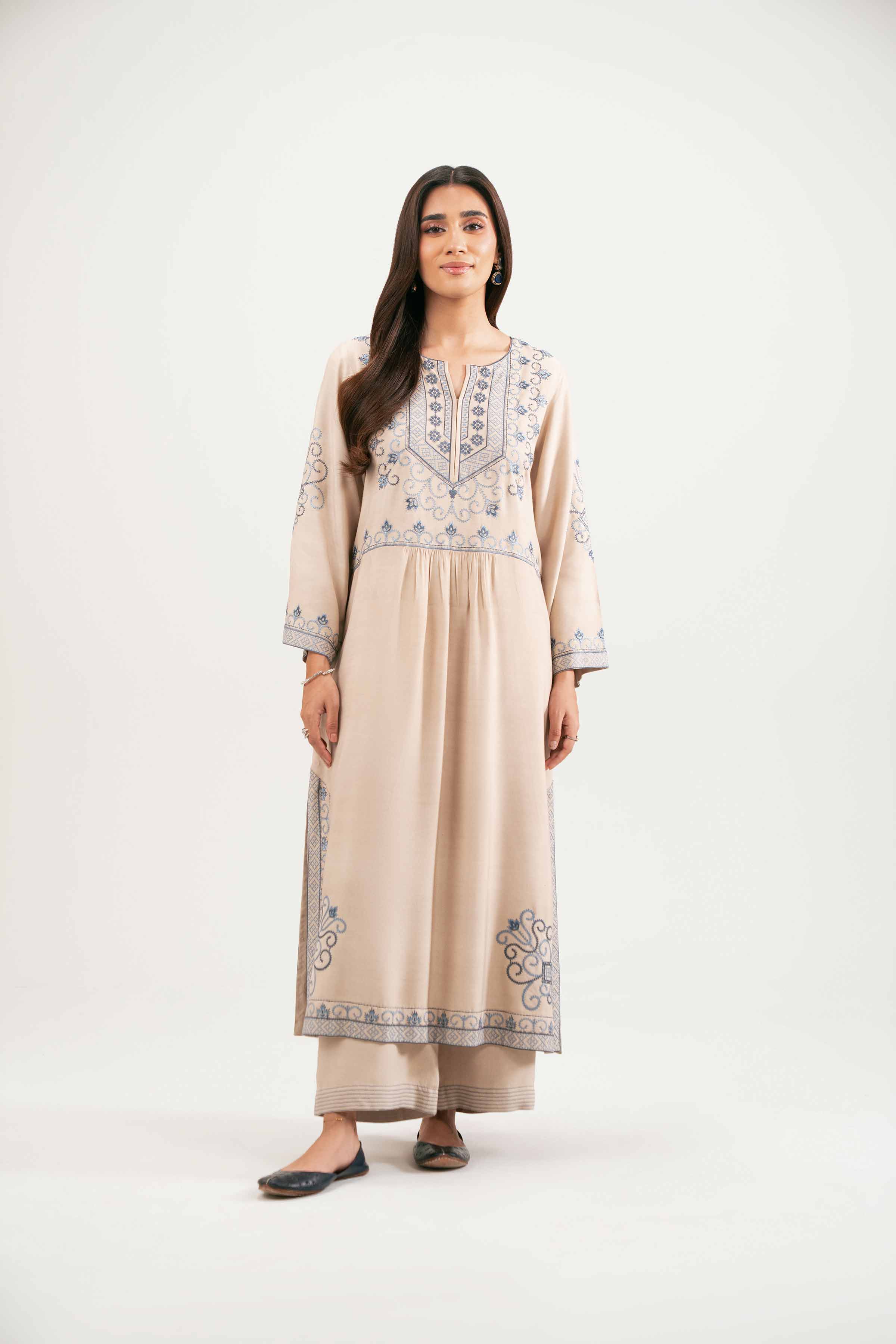 2 Piece - Embroidered Suit - KFW25-102 - Image 4