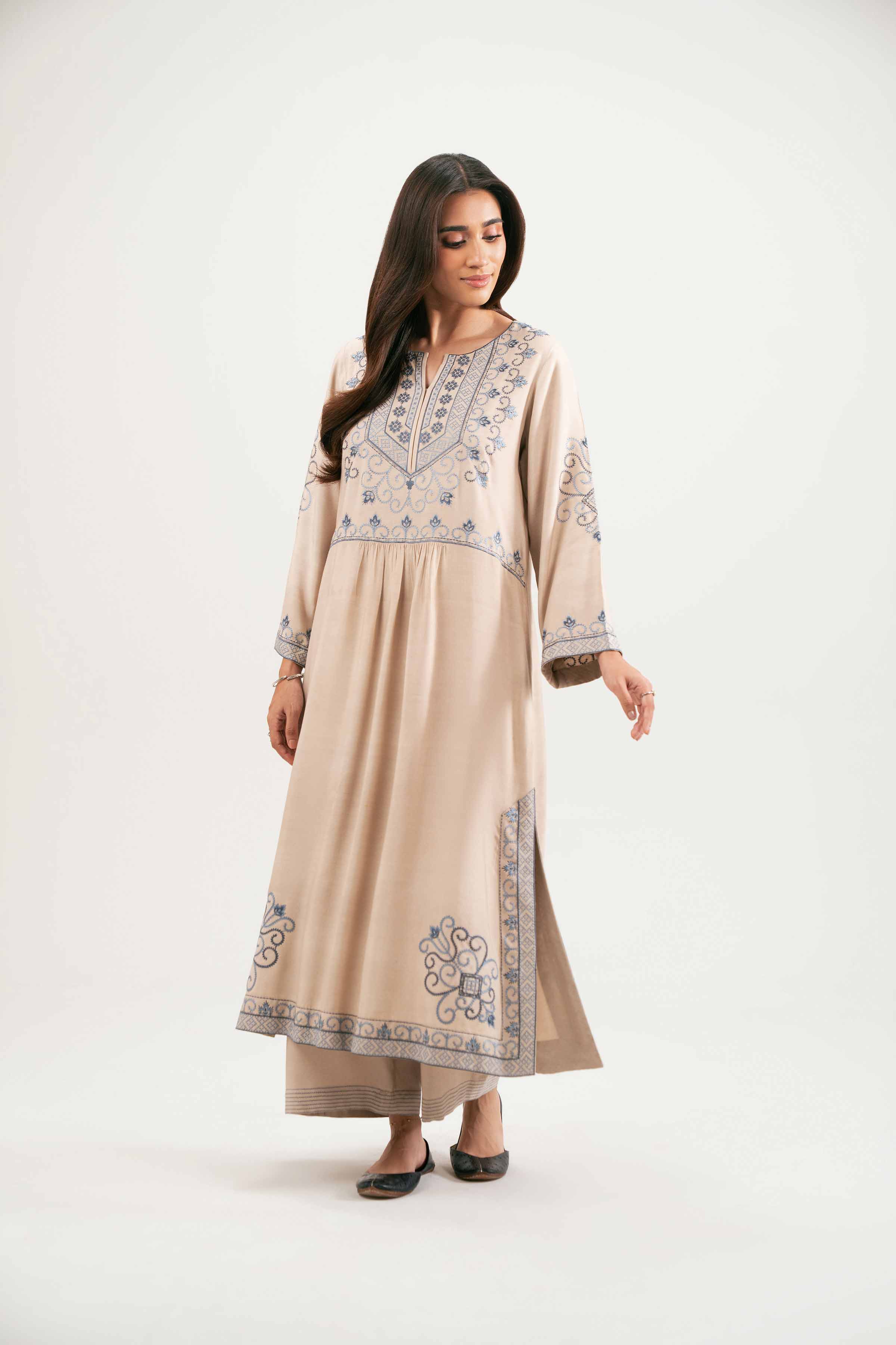 2 Piece - Embroidered Suit - KFW25-102 - Image 5