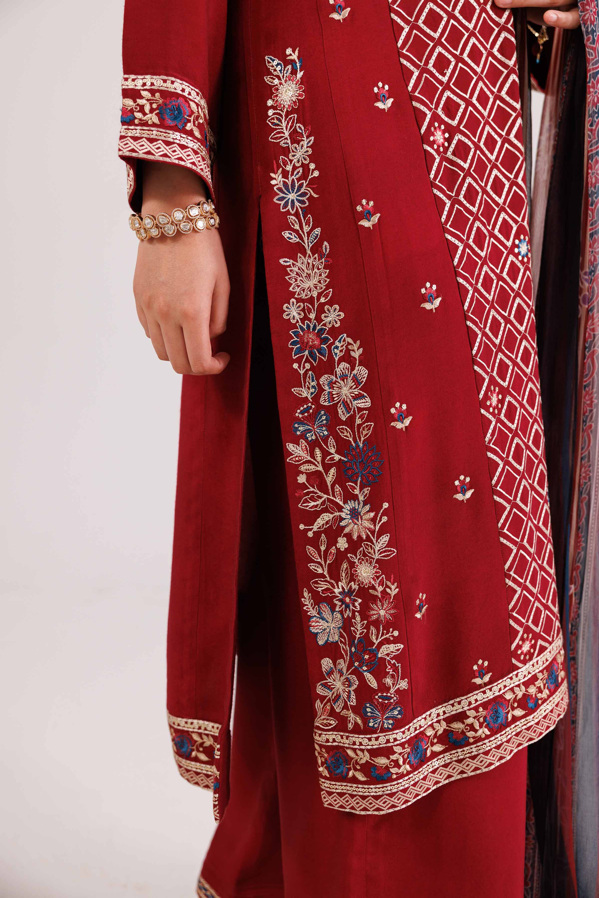 3 Piece - Printed Embroidered Suit - KFW25-104 - Image 10