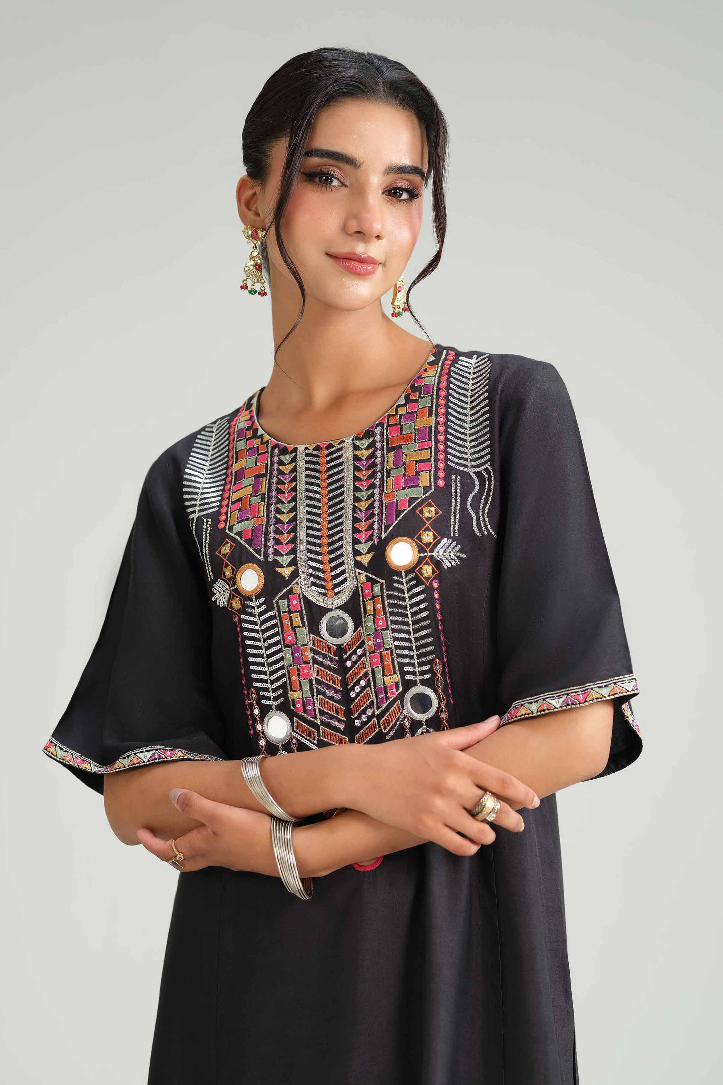 2 Piece - Embroidered Suit - KFW25-105 - Image 2