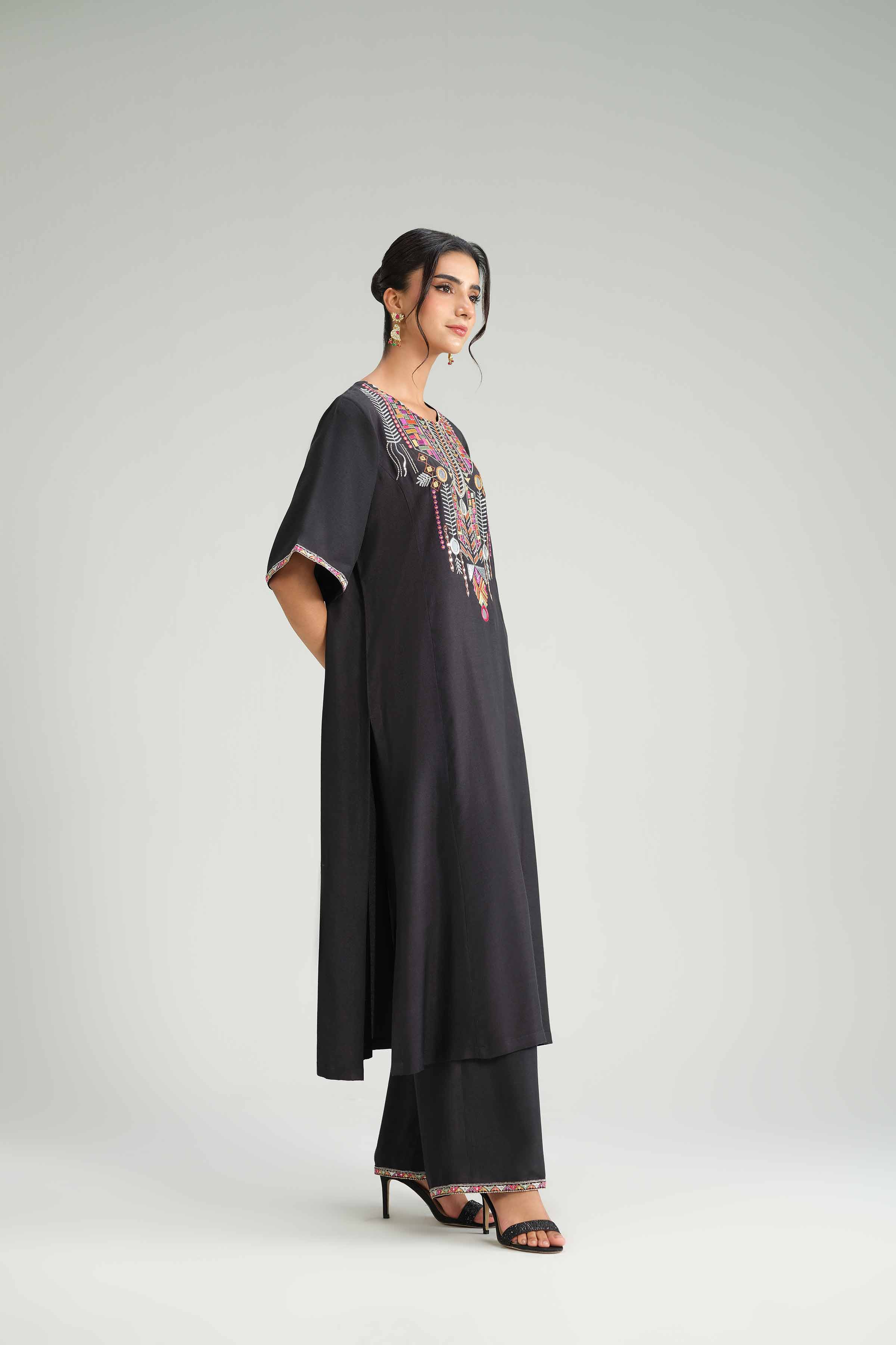 2 Piece - Embroidered Suit - KFW25-105 - Image 6