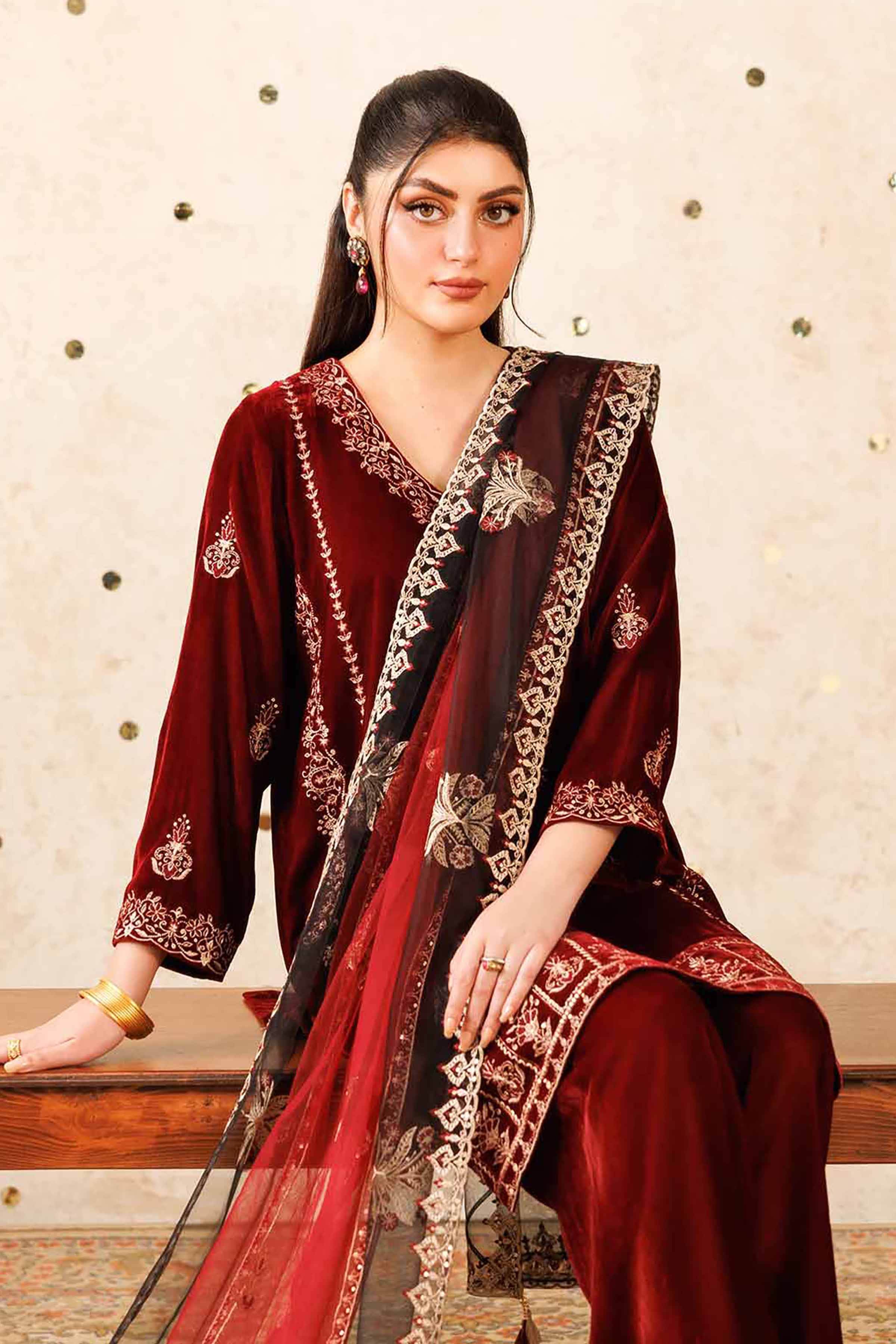 3 Piece - Embroidered Suit - KFW25-11 - Image 2