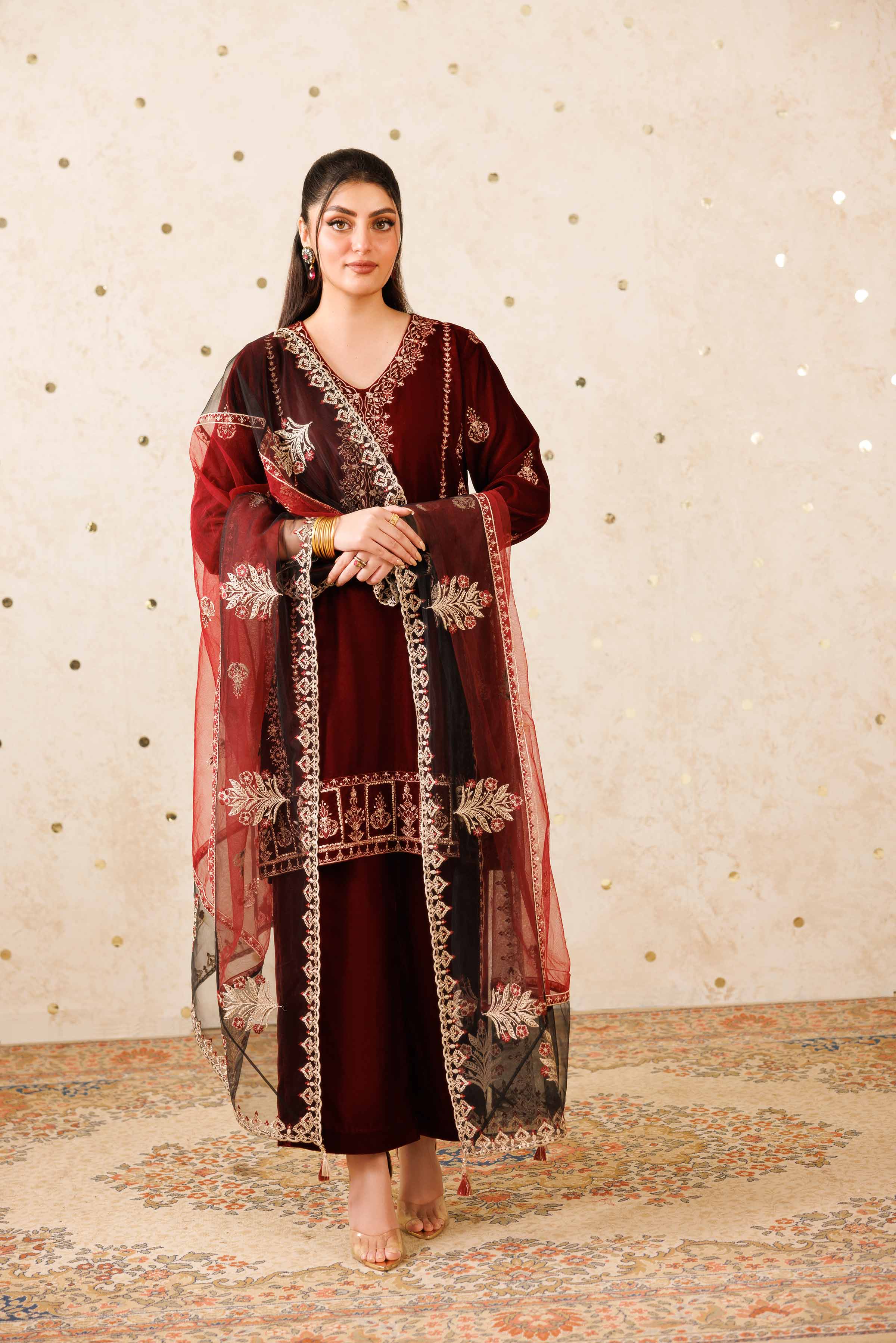 3 Piece - Embroidered Suit - KFW25-11 - Image 5
