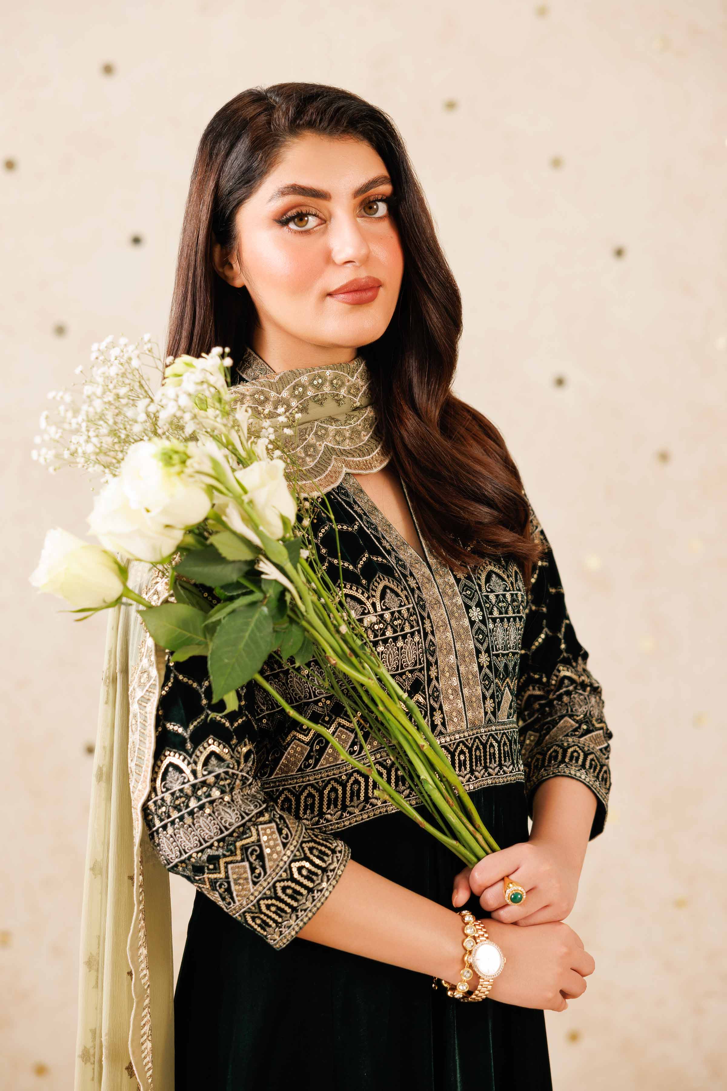 2 Piece - Embroidered Suit - KFW25-12 - Image 5