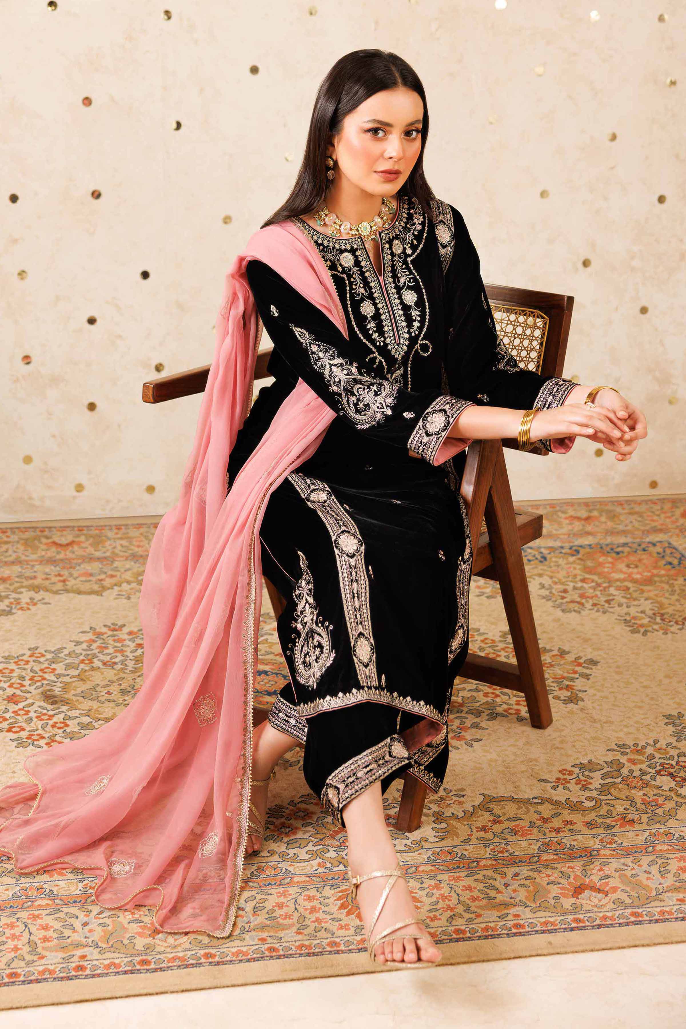 3 Piece - Embroidered Suit - KFW25-13 - Image 2