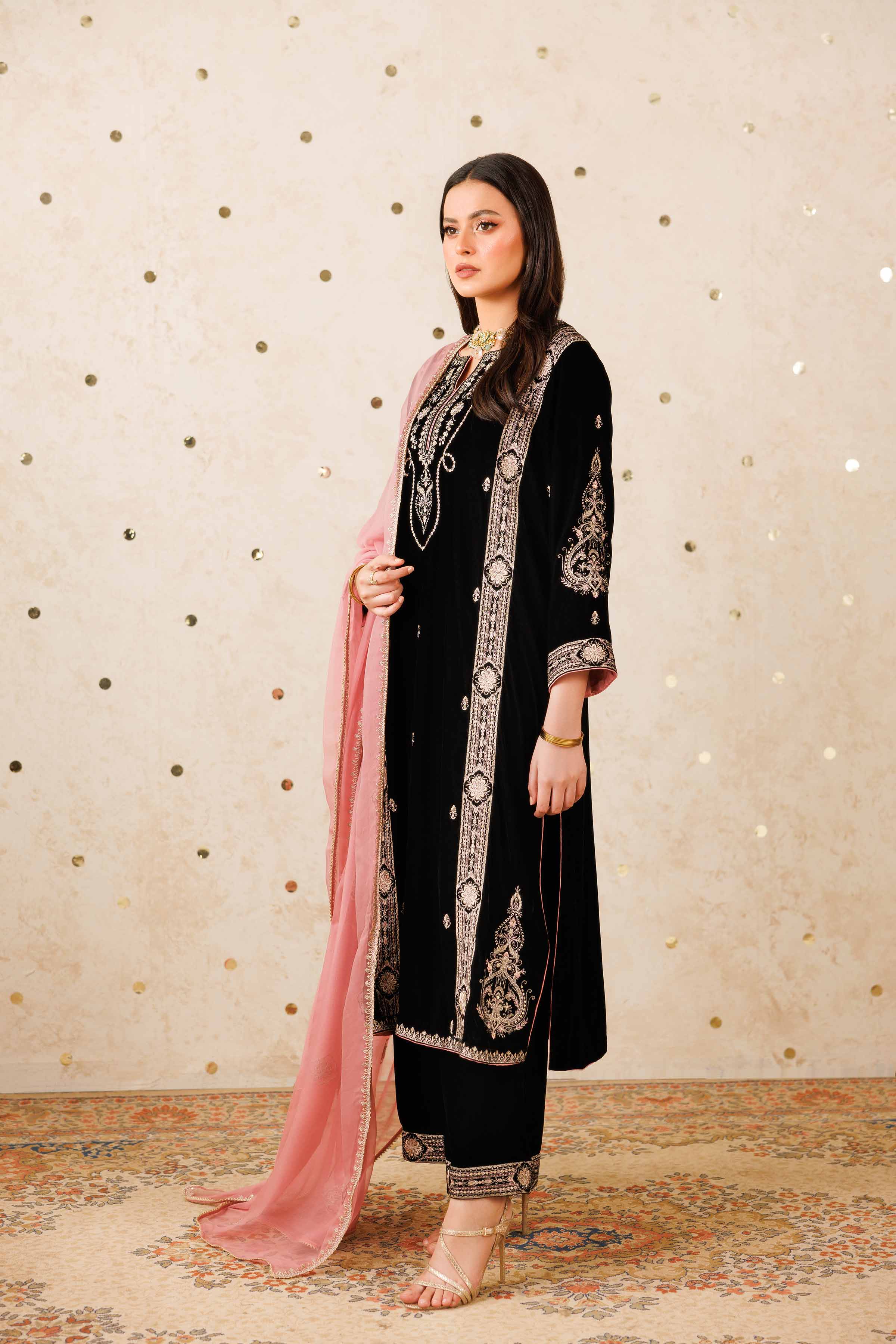 3 Piece - Embroidered Suit - KFW25-13 - Image 4