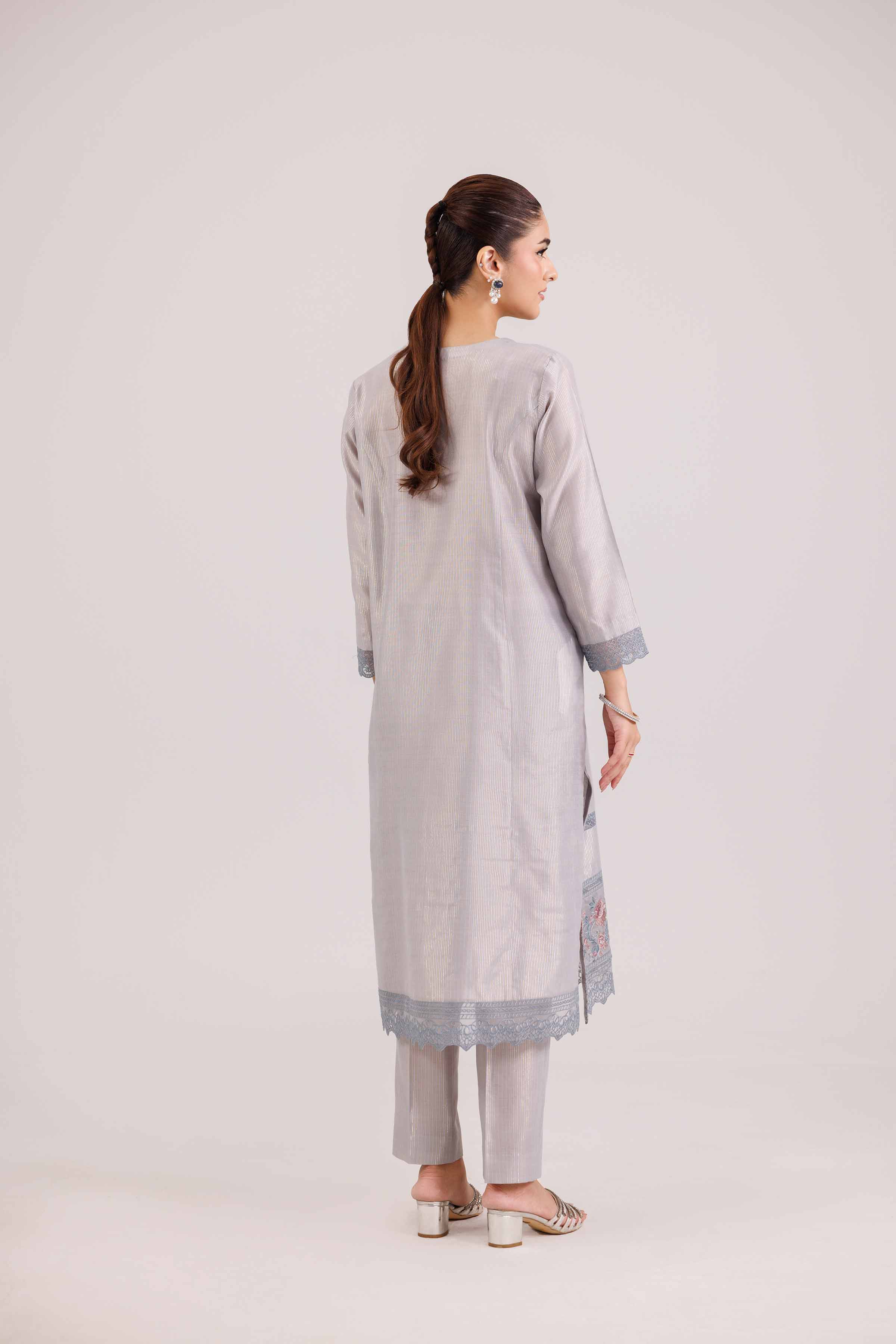 2 Piece - Embroidered Suit - KFW25-138 - Image 4