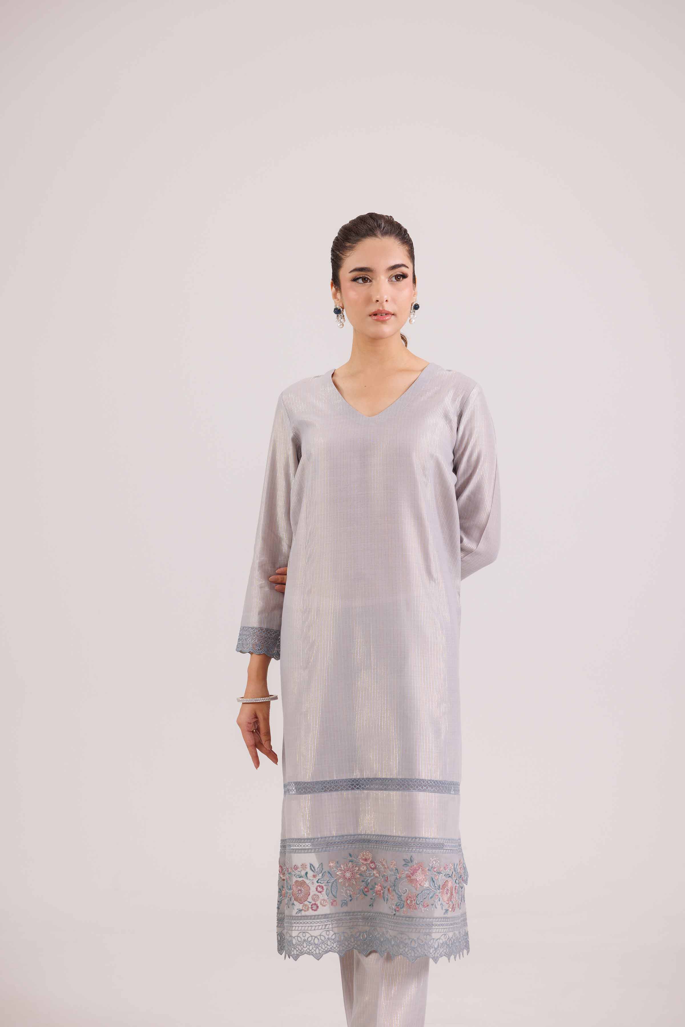 2 Piece - Embroidered Suit - KFW25-138 - Image 7