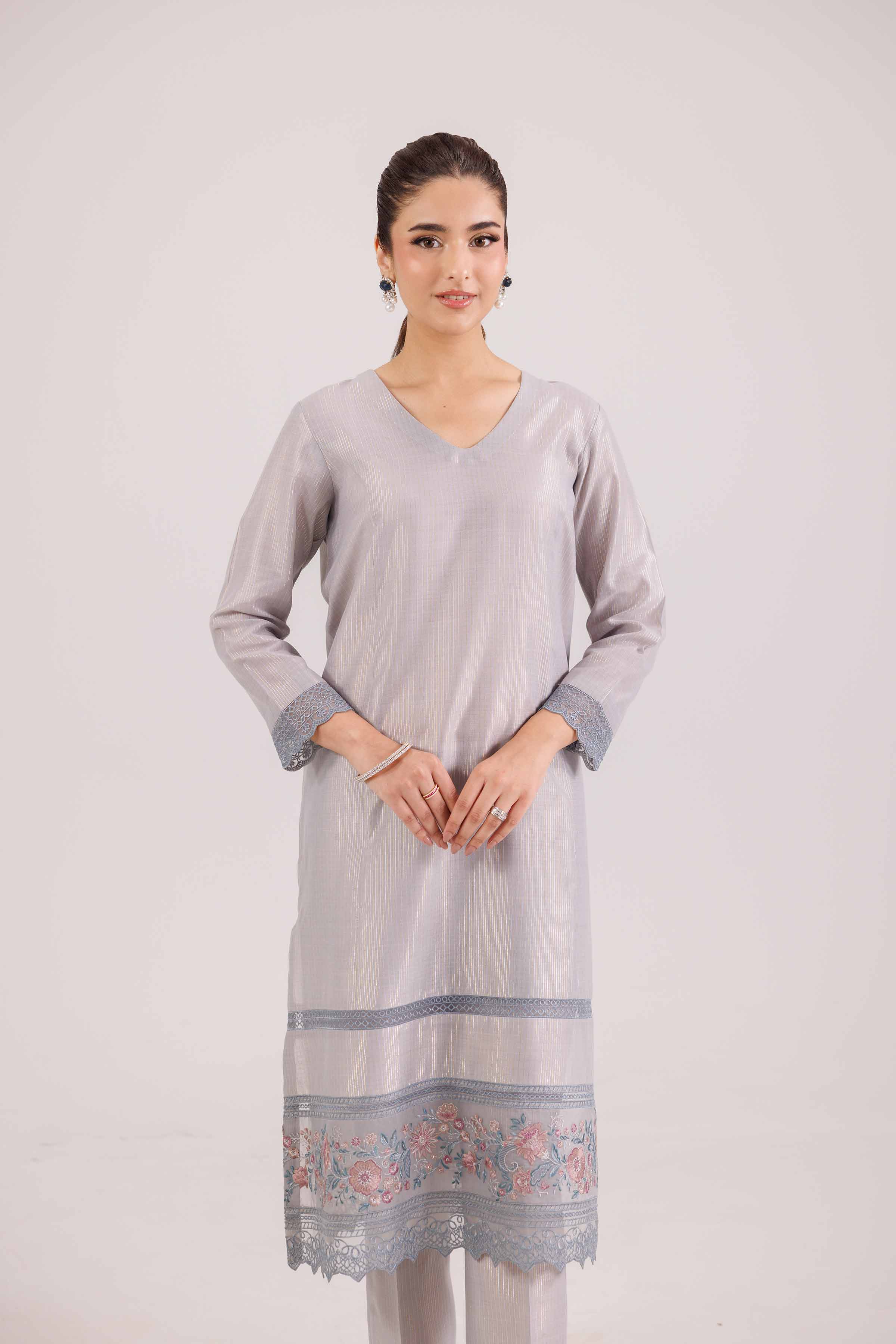 2 Piece - Embroidered Suit - KFW25-138 - Image 8