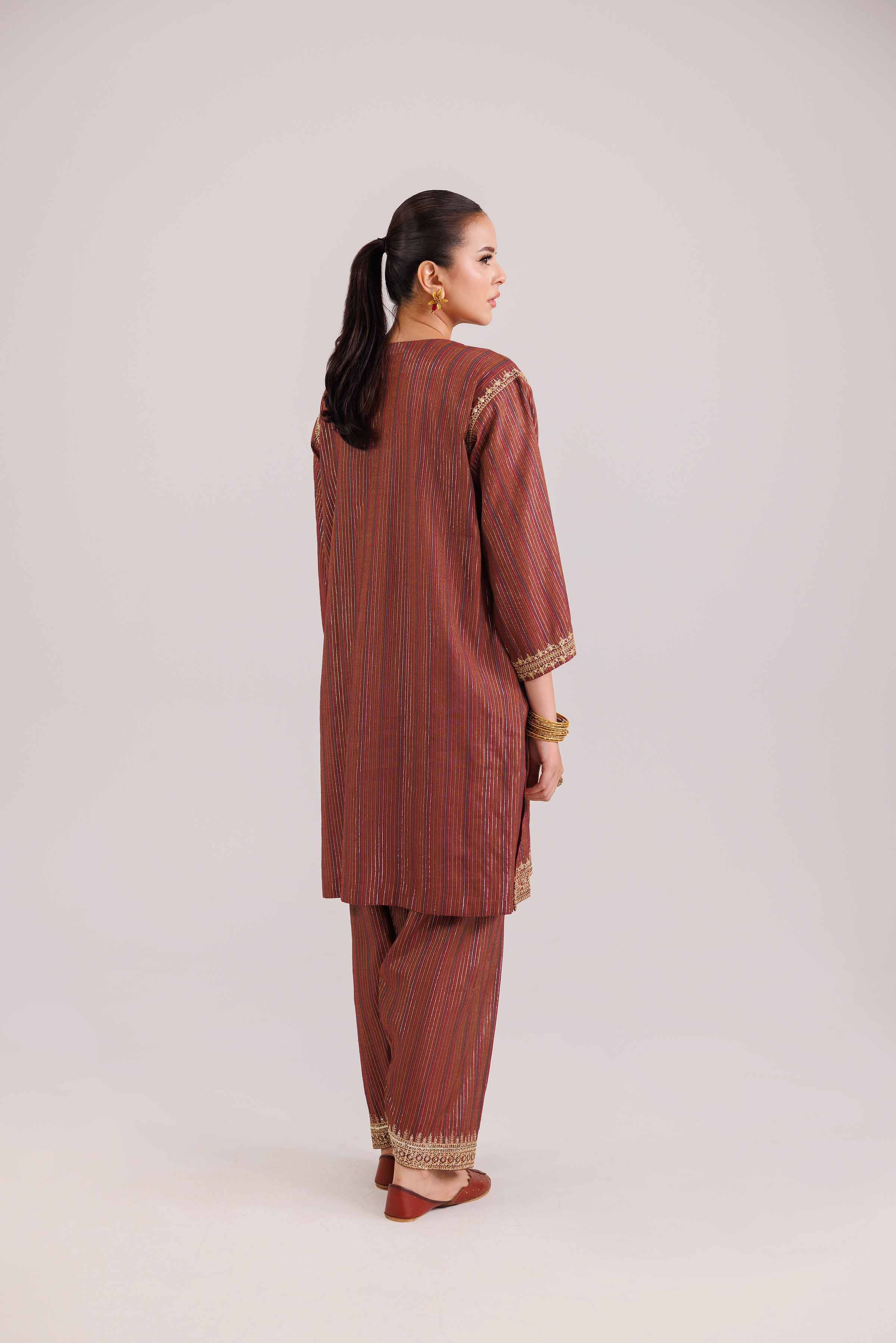 2 Piece - Embroidered Suit - KFW25-139 - Image 3
