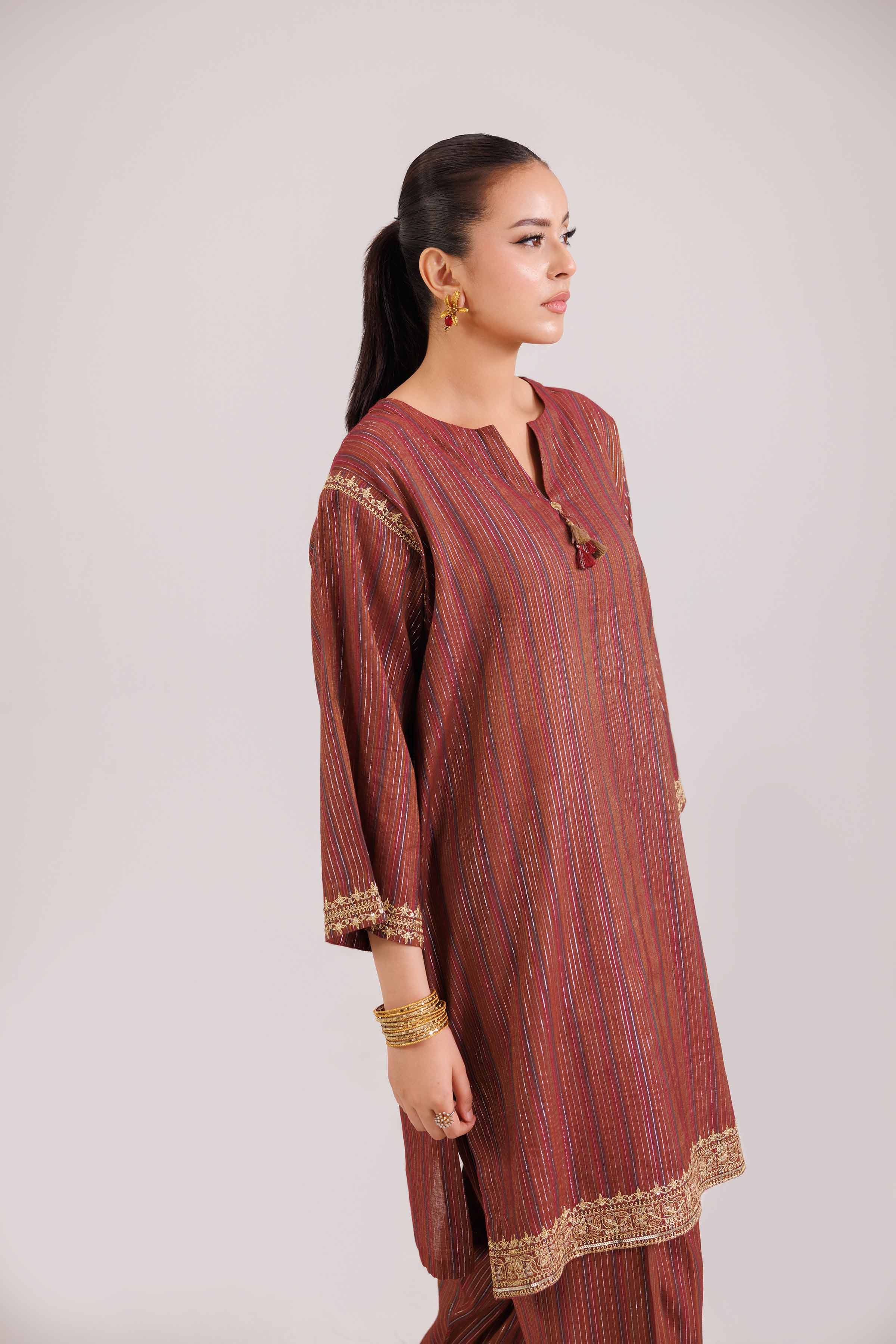 2 Piece - Embroidered Suit - KFW25-139 - Image 6