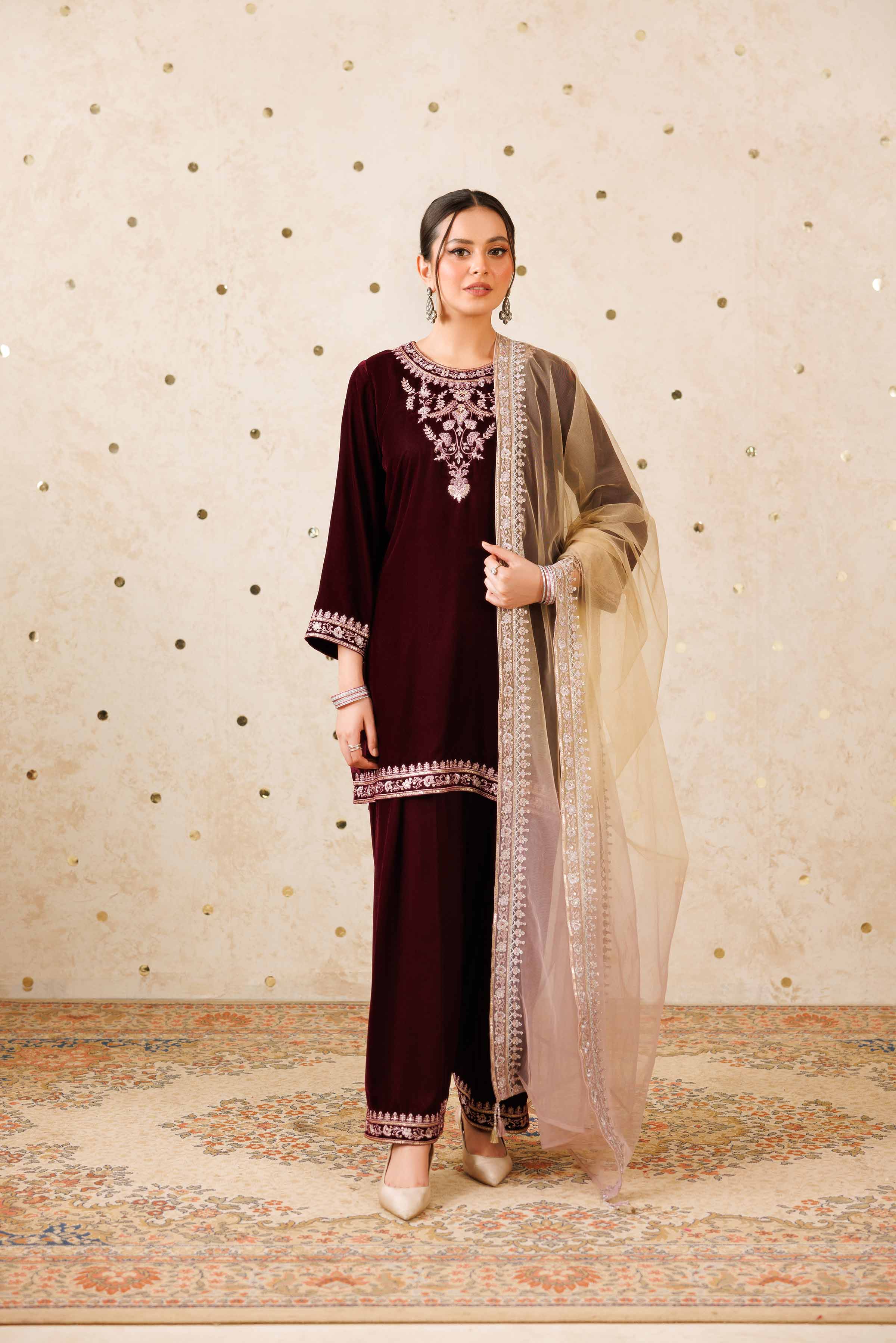 3 Piece - Embroidered Suit - KFW25-15 - Image 4