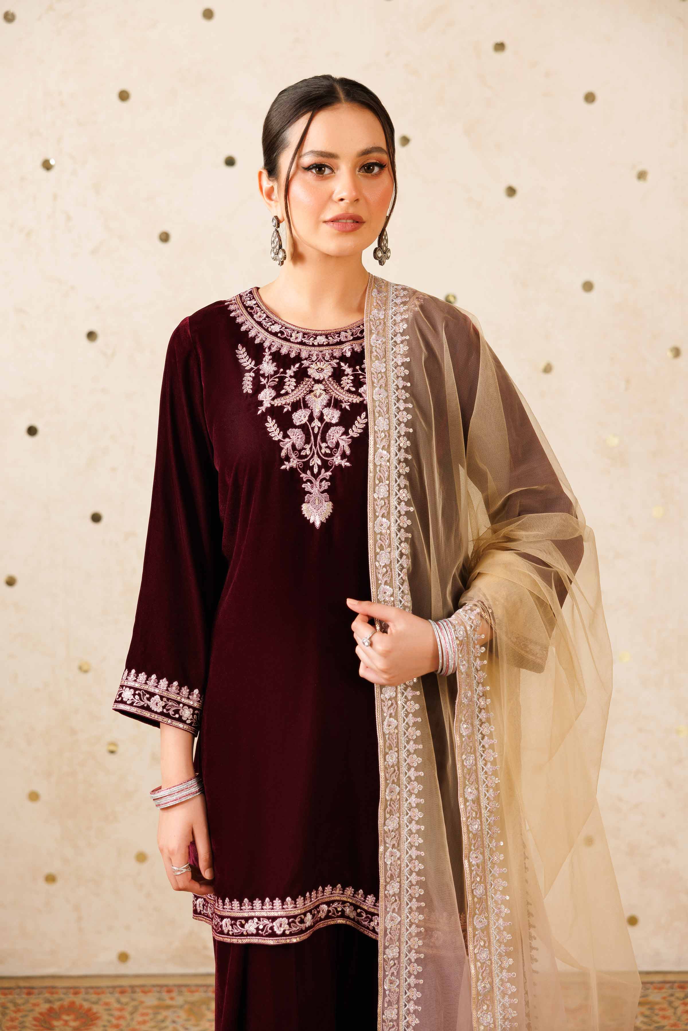 3 Piece - Embroidered Suit - KFW25-15 - Image 5