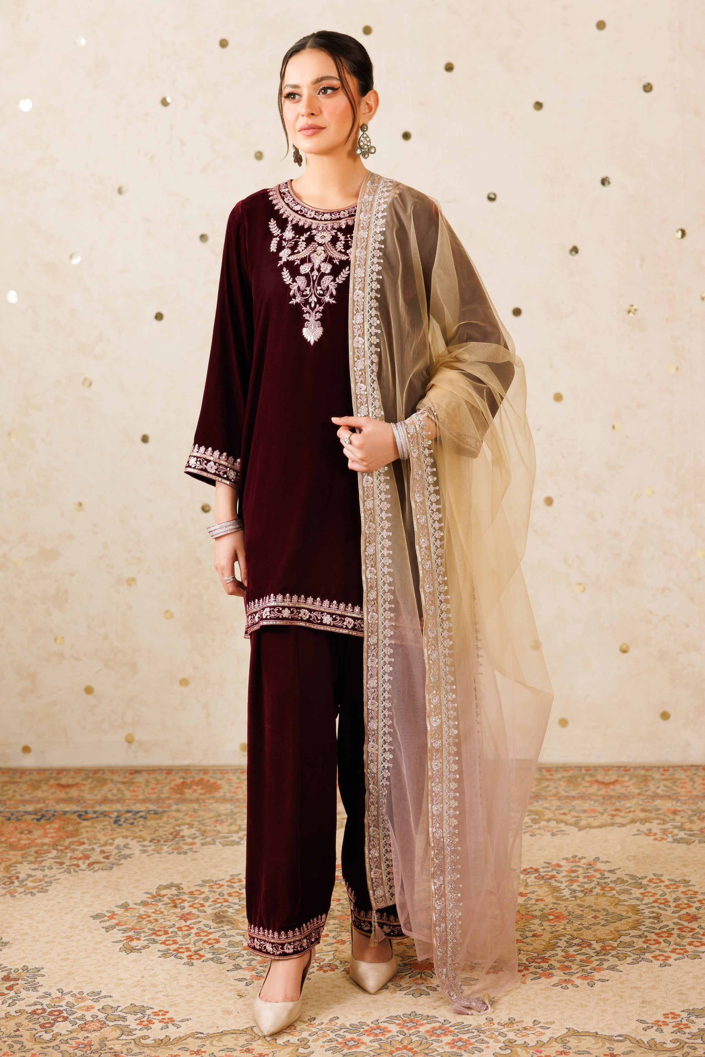 3 Piece - Embroidered Suit - KFW25-15 - Image 6
