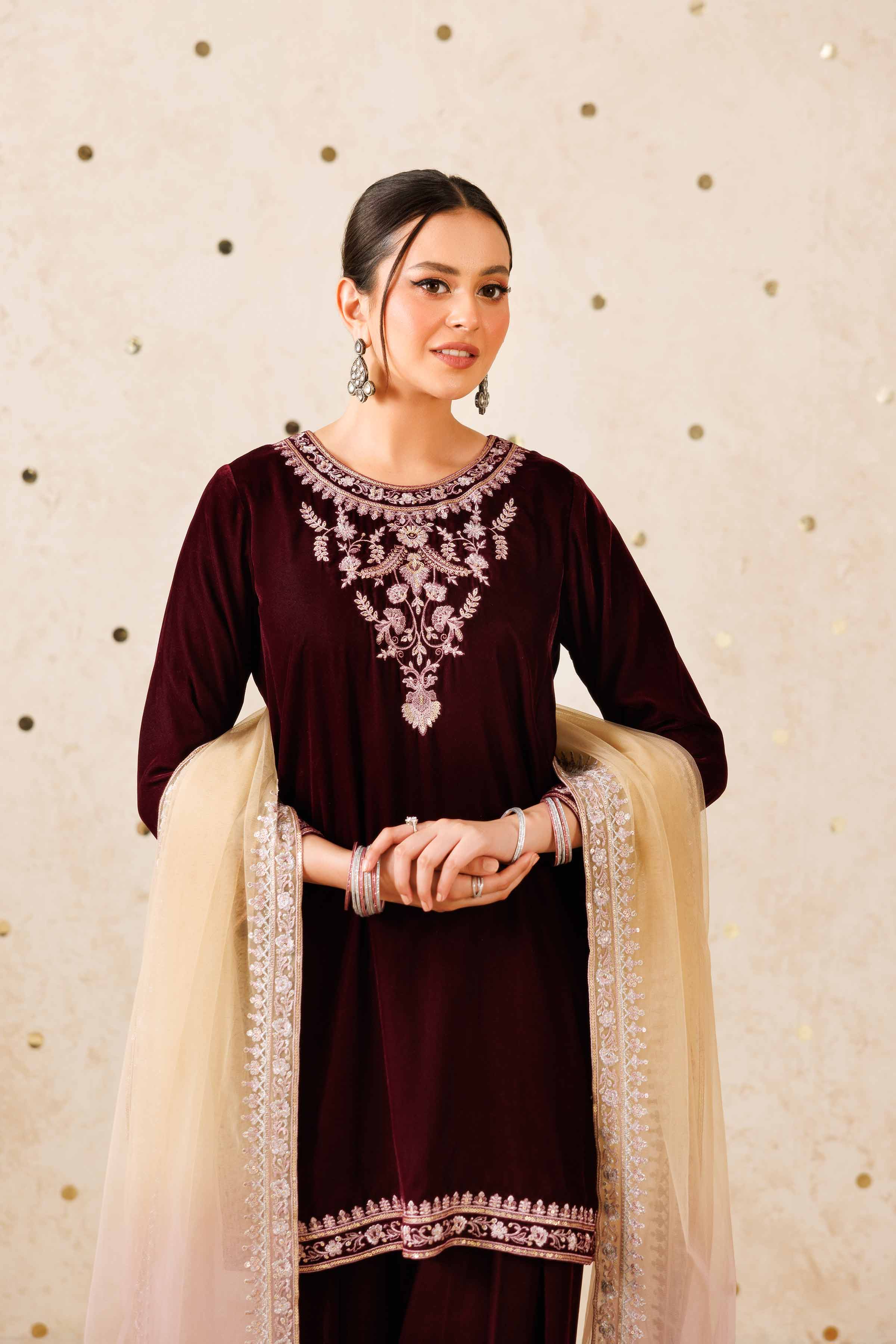 3 Piece - Embroidered Suit - KFW25-15 - Image 7