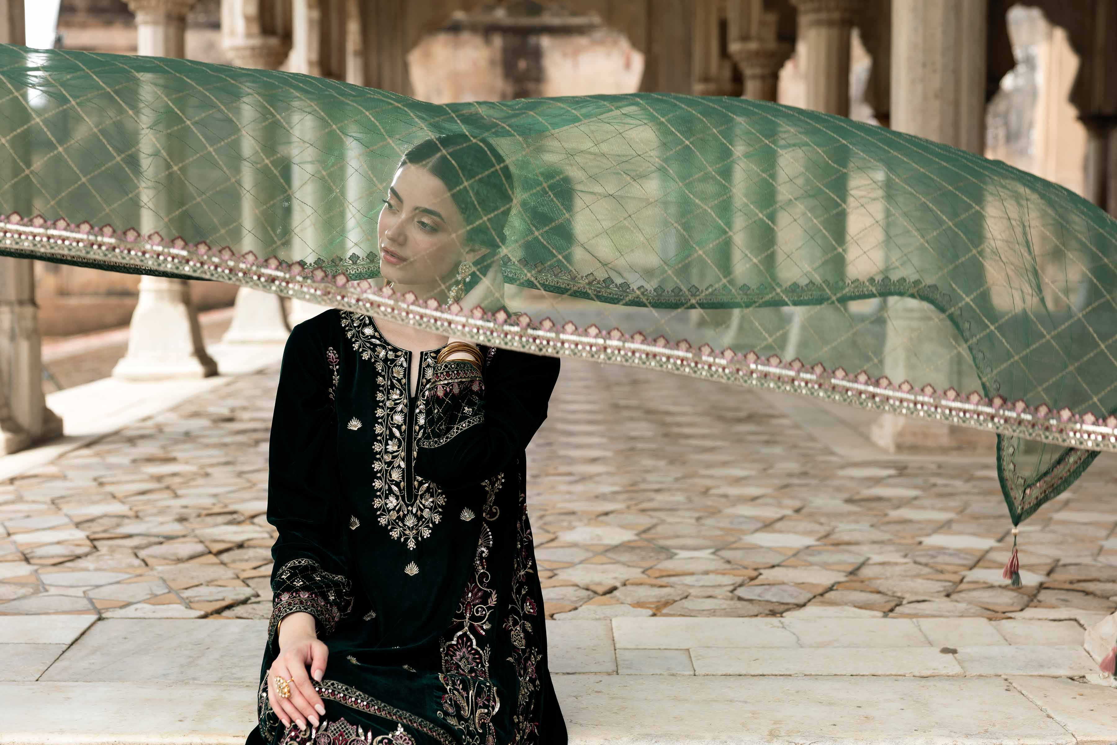 3 Piece - Embroidered Suit - KFW25-16 - Image 10
