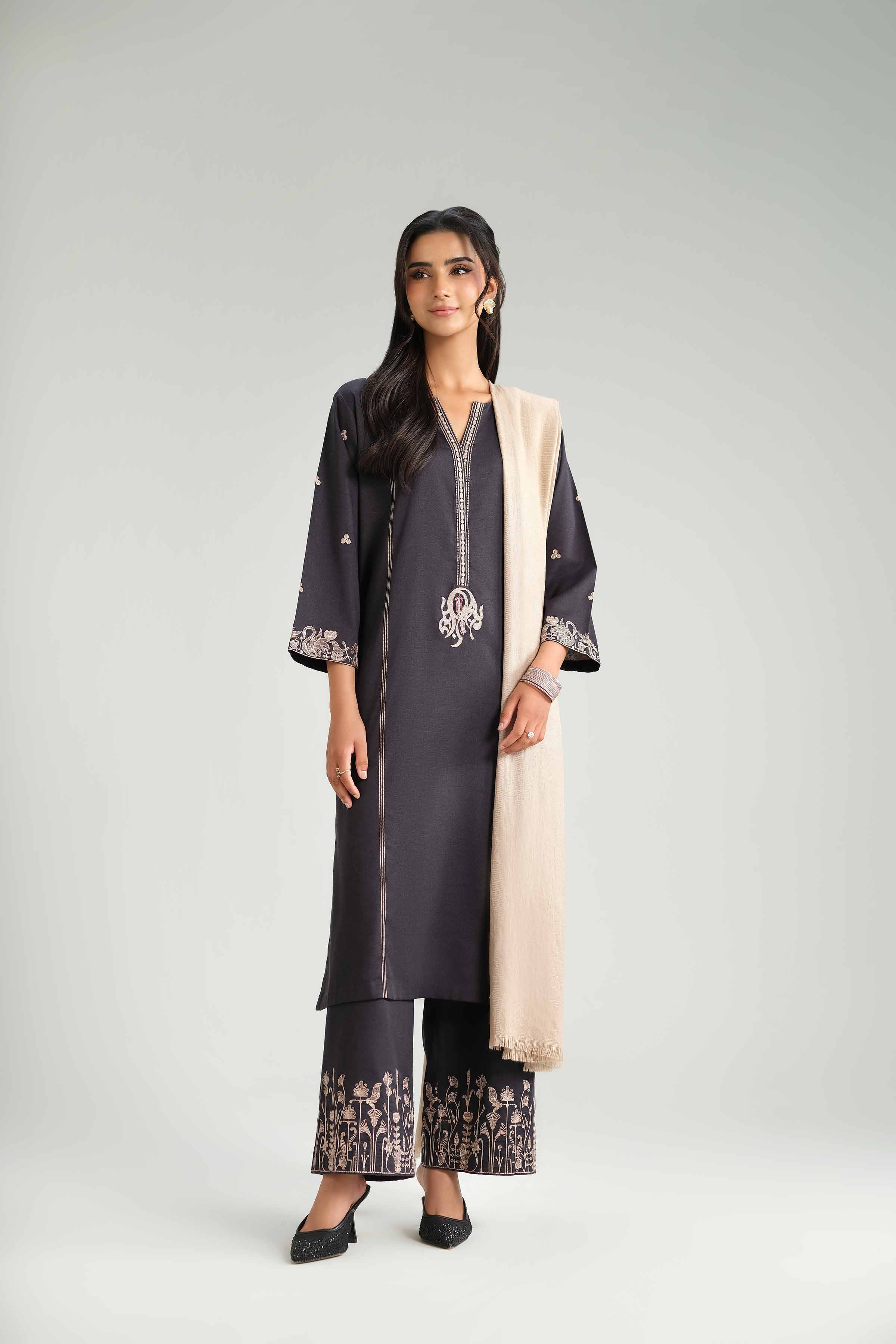 3 Piece - Embroidered Suit - KFW25-160 - Image 6