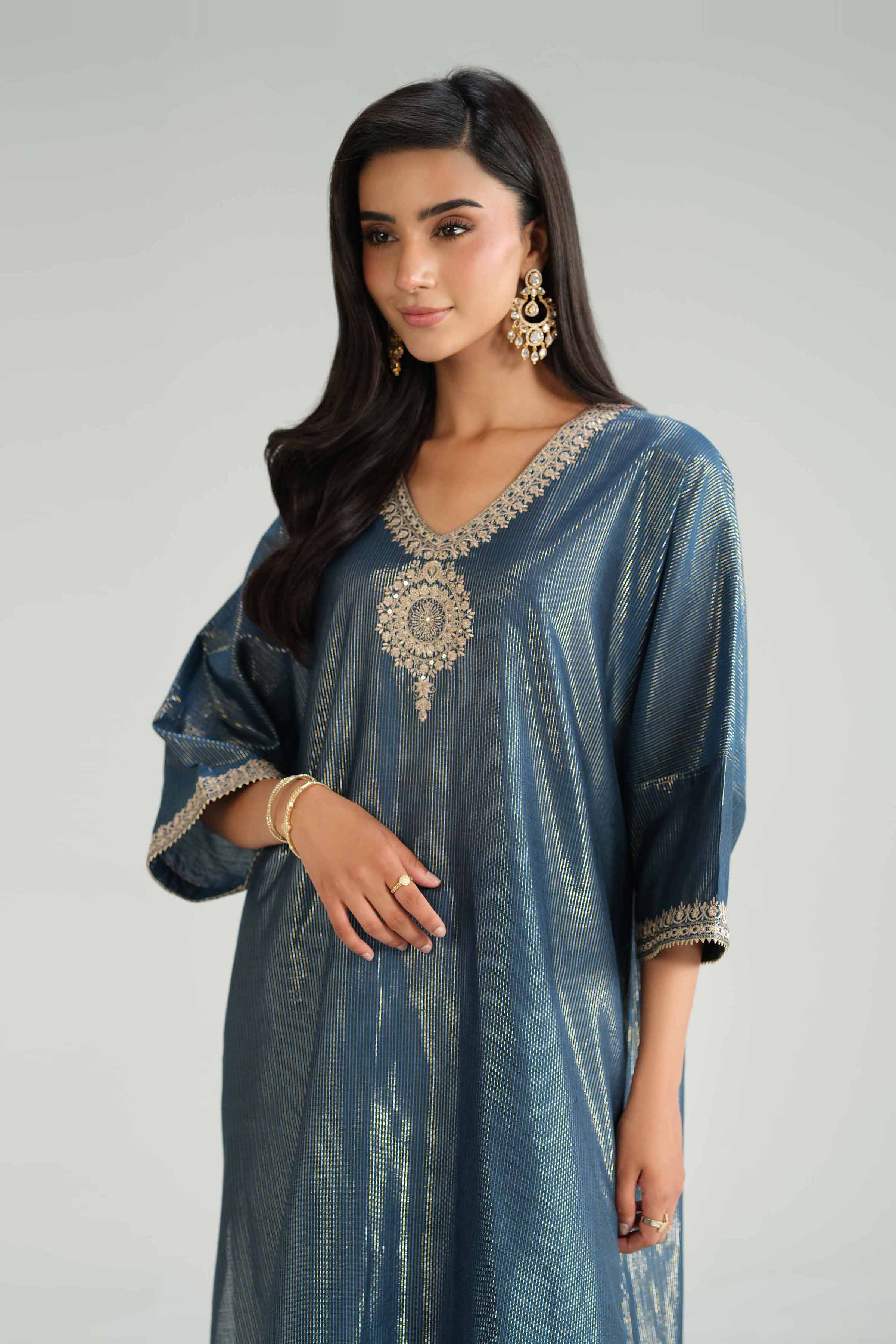 2 Piece - Embroidered Suit - KFW25-164 - Image 2