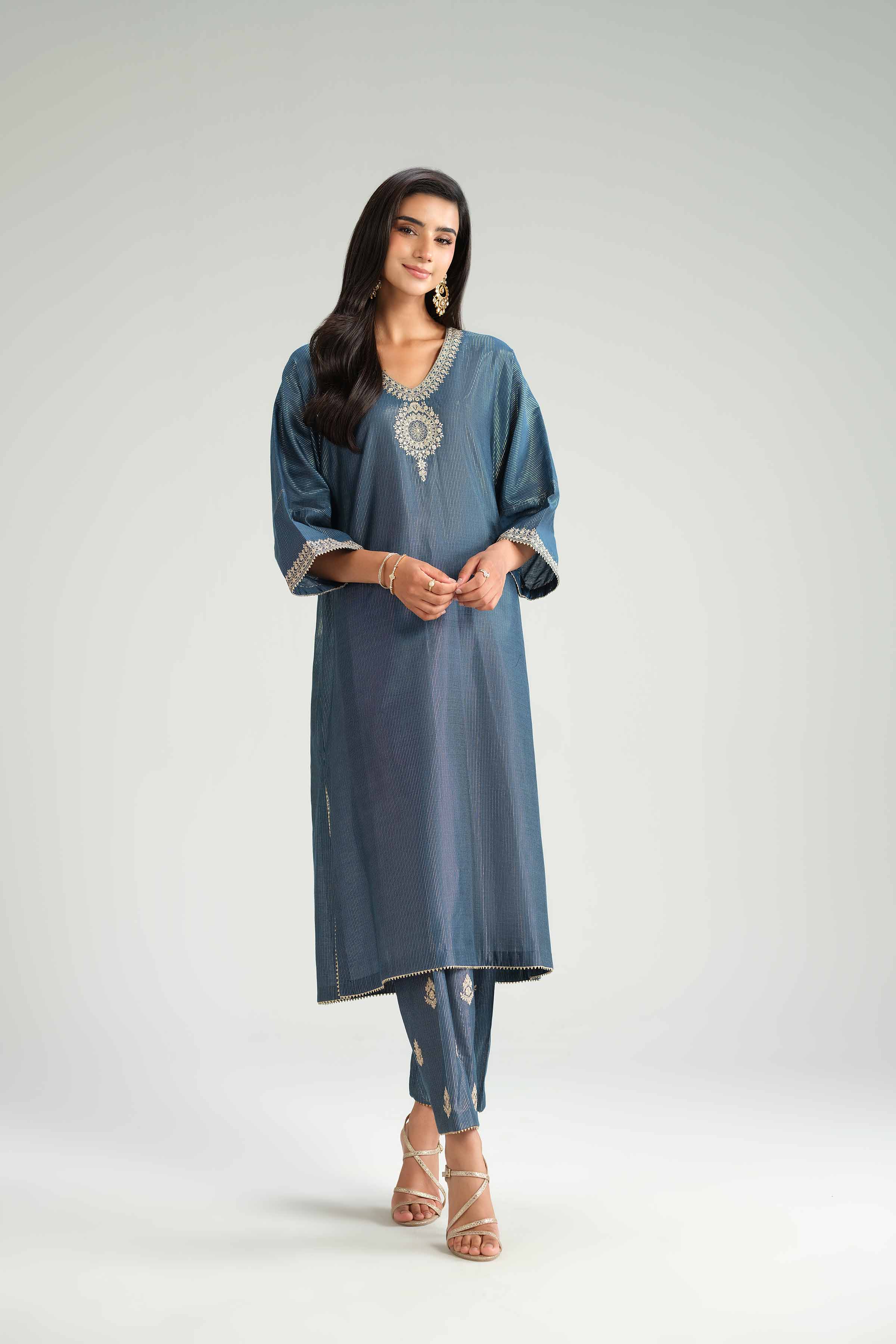 2 Piece - Embroidered Suit - KFW25-164 - Image 5