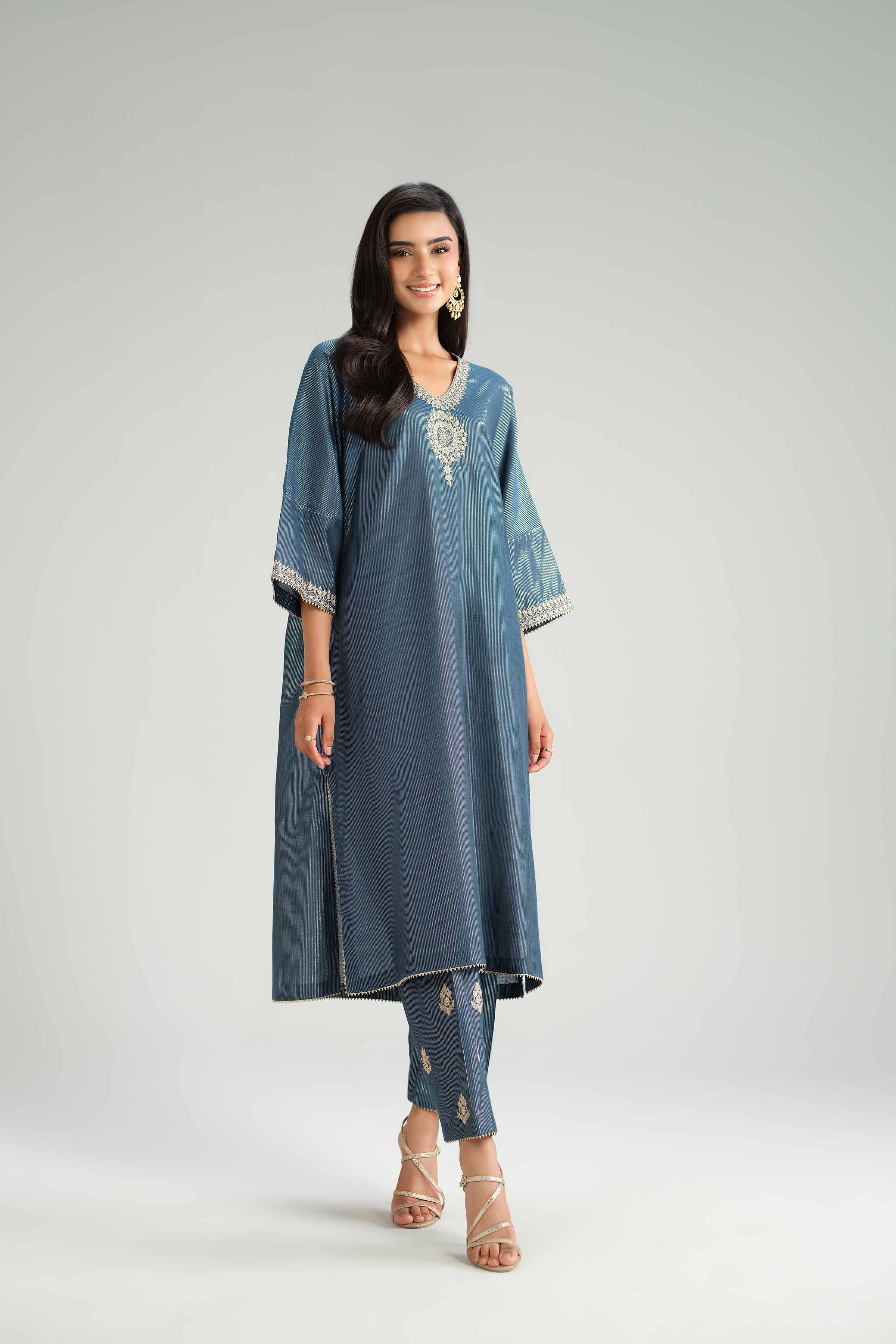 2 Piece - Embroidered Suit - KFW25-164 - Image 6
