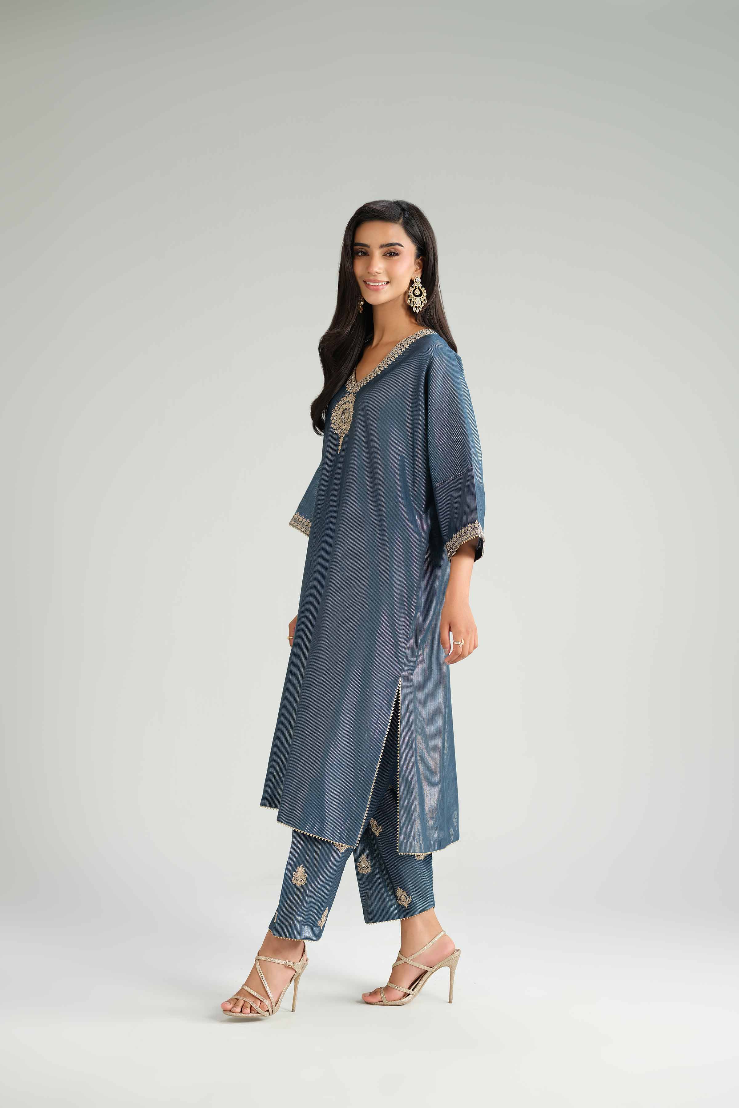 2 Piece - Embroidered Suit - KFW25-164 - Image 7