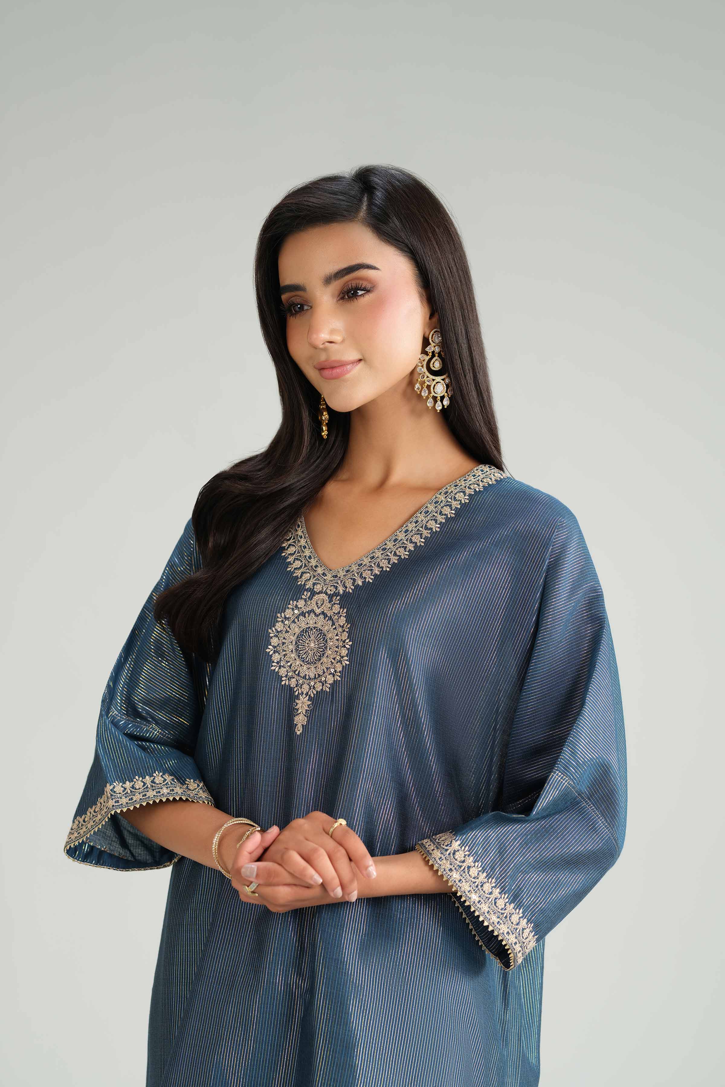 2 Piece - Embroidered Suit - KFW25-164 - Image 9