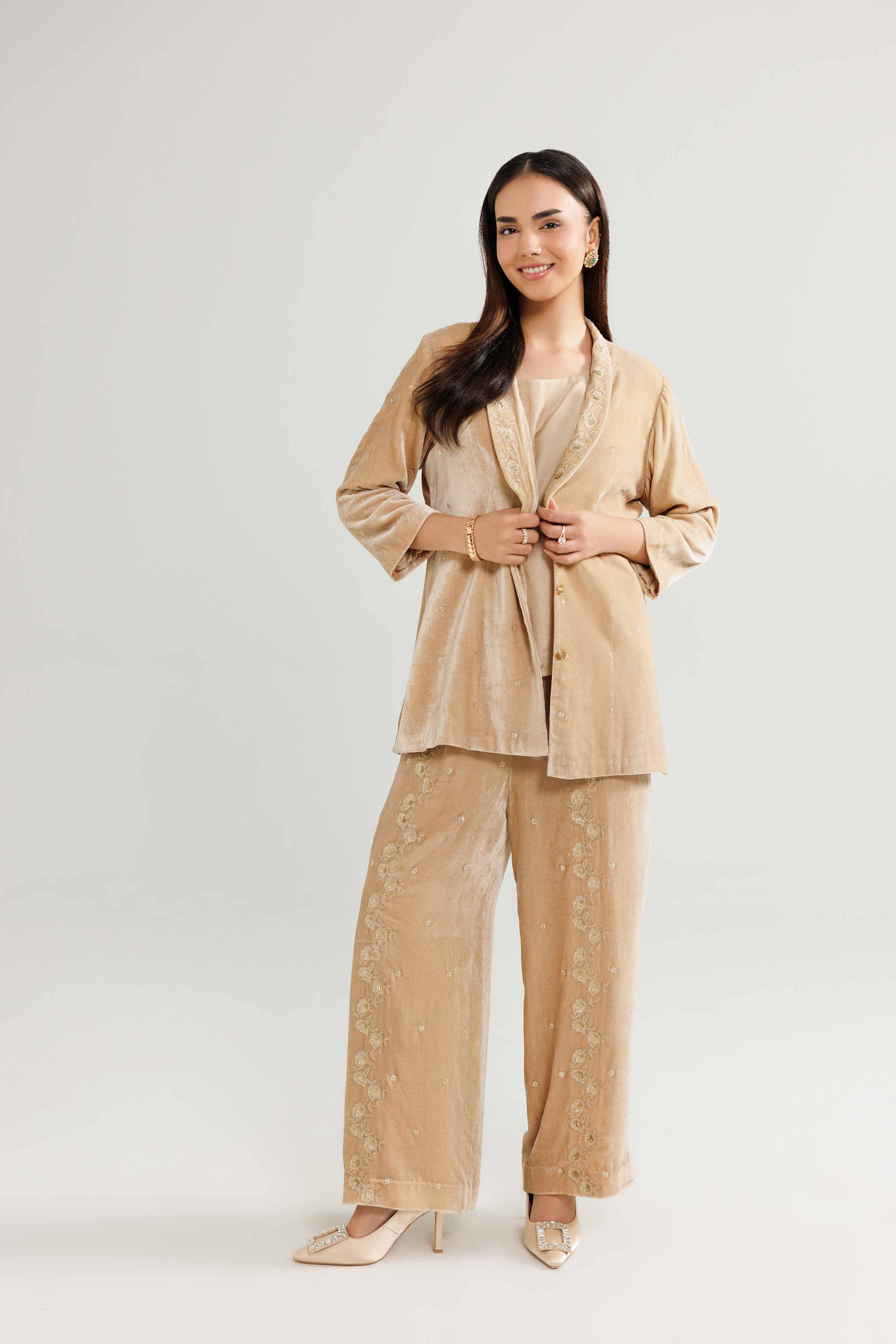 3 Piece - Embroidered Suit - KFW25-17 - Image 2