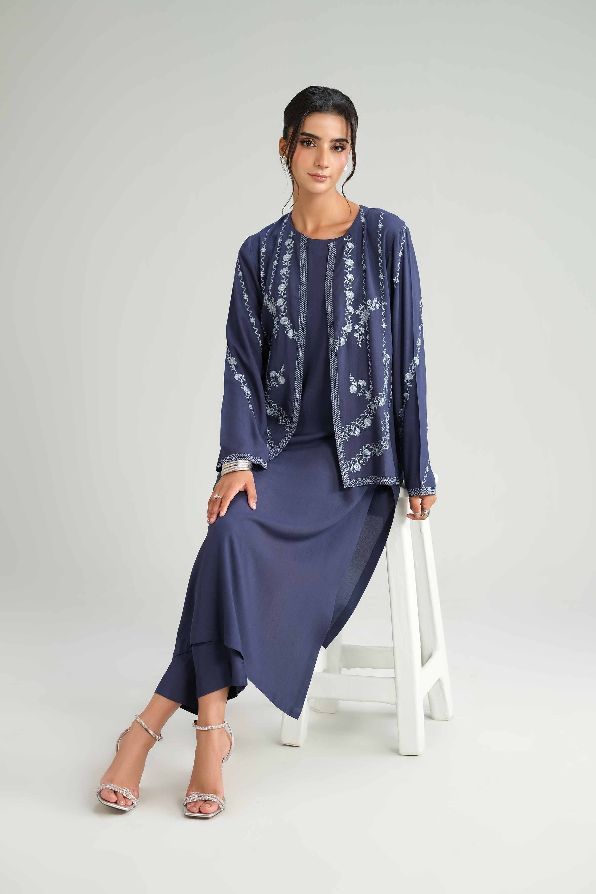 3 Piece - Embroidered Suit - KFW25-178 - Image 10