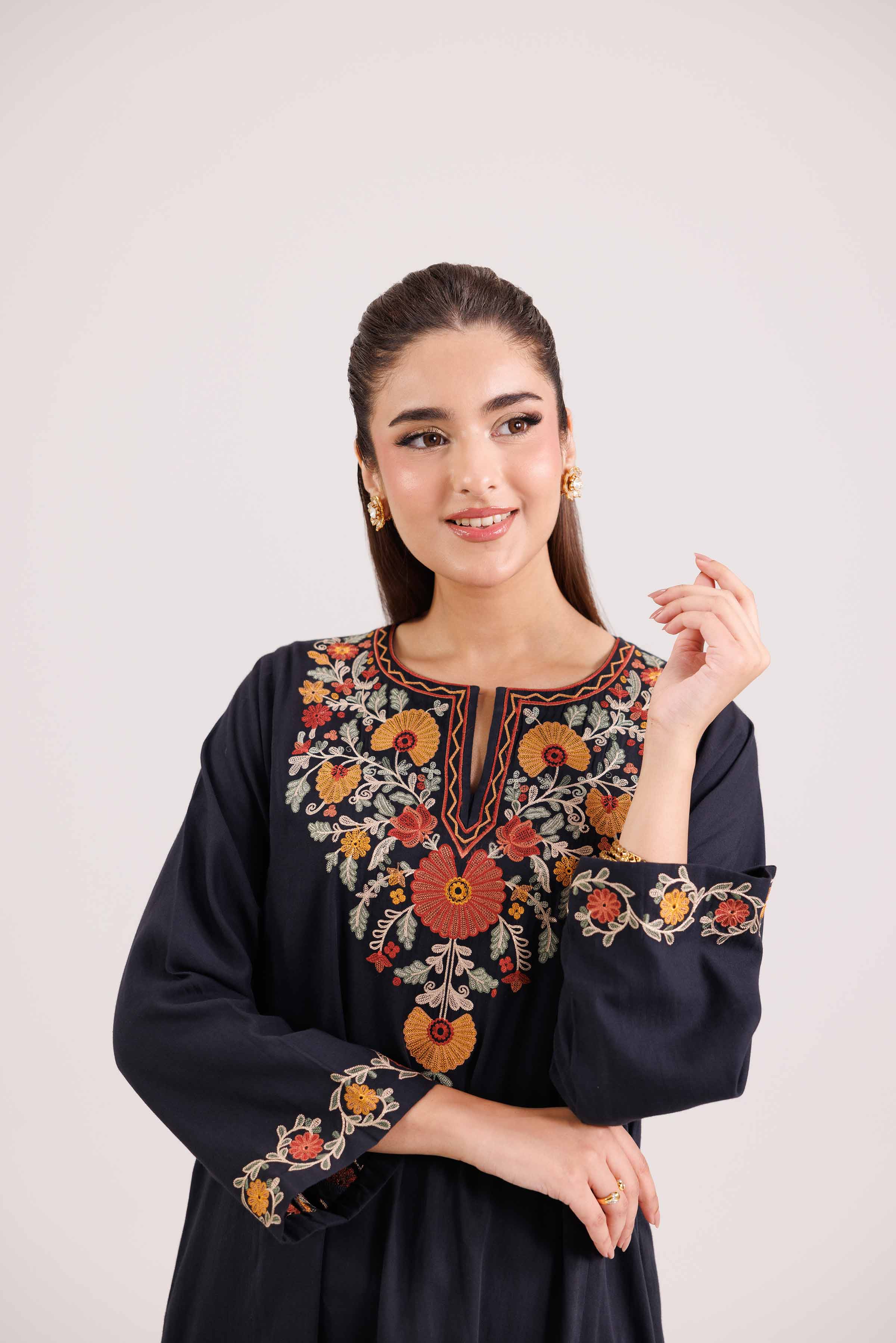 2 Piece - Embroidered Suit - KFW25-179 - Image 8