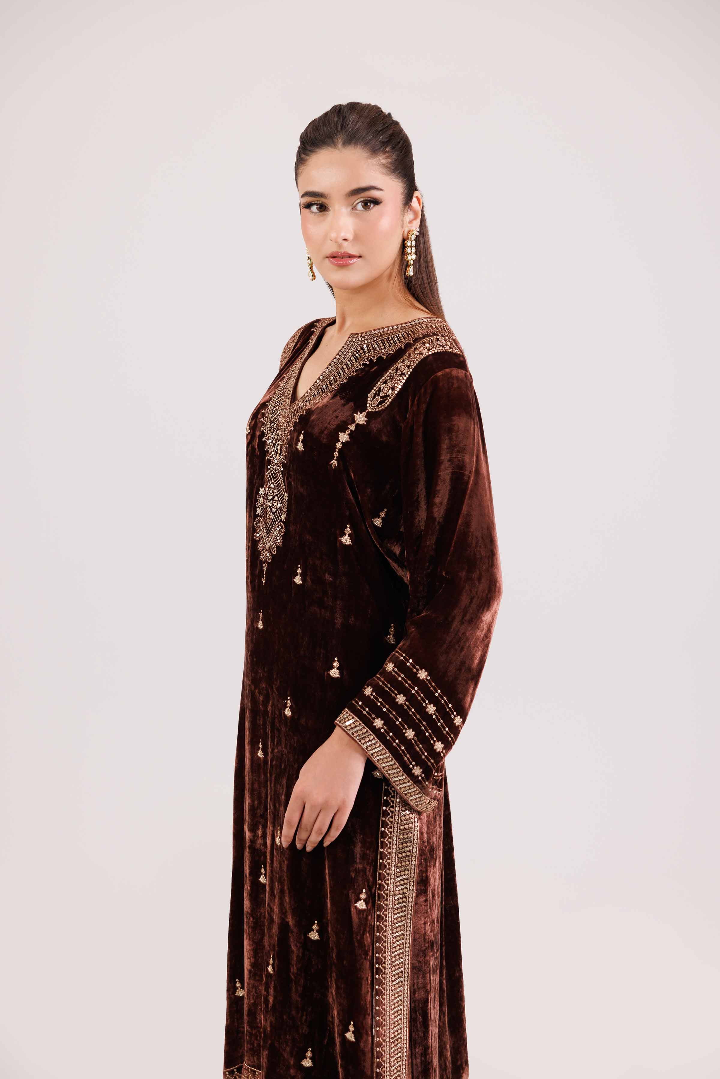 2 Piece - Embroidered Suit - KFW25-18 - Image 5