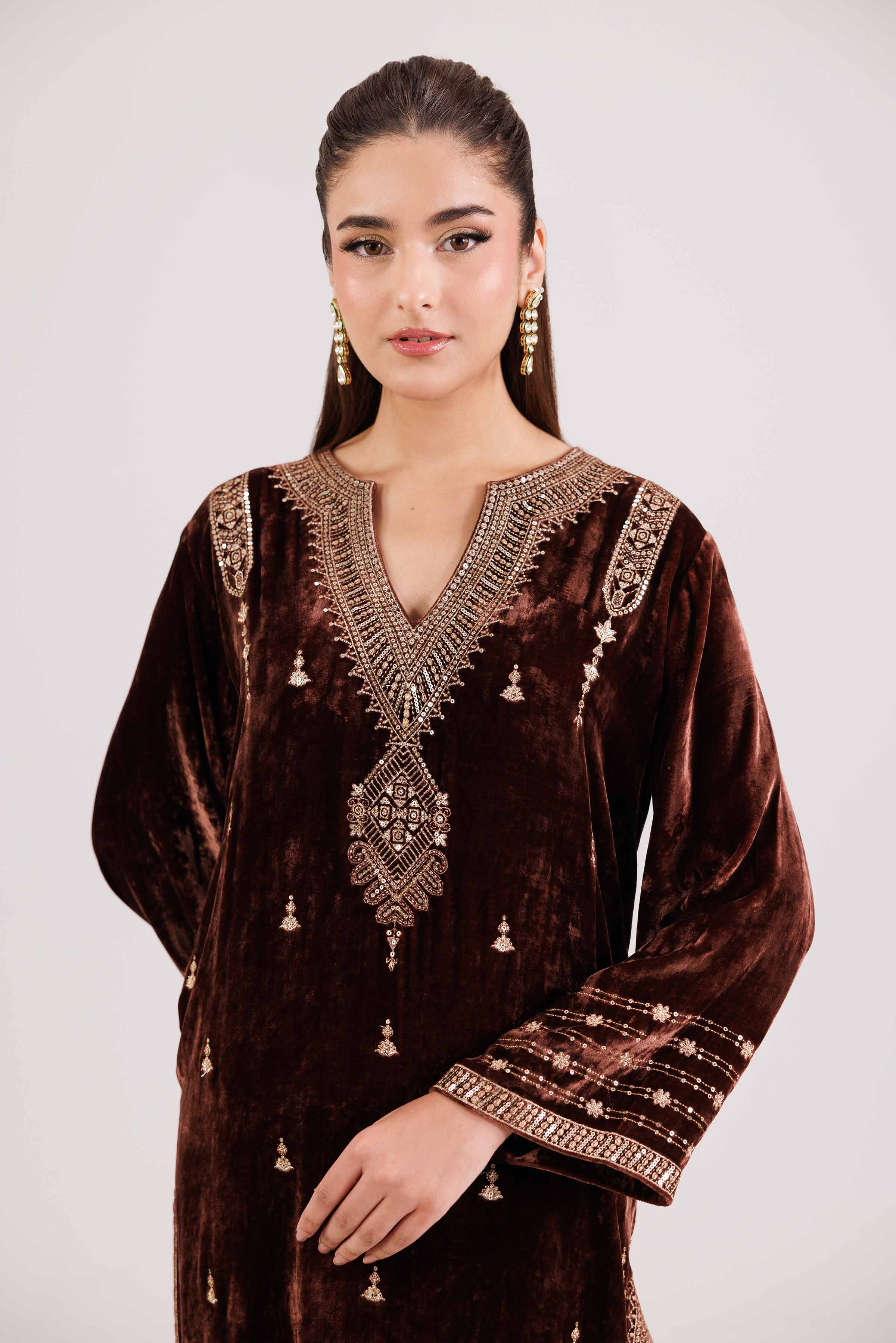 2 Piece - Embroidered Suit - KFW25-18 - Image 6