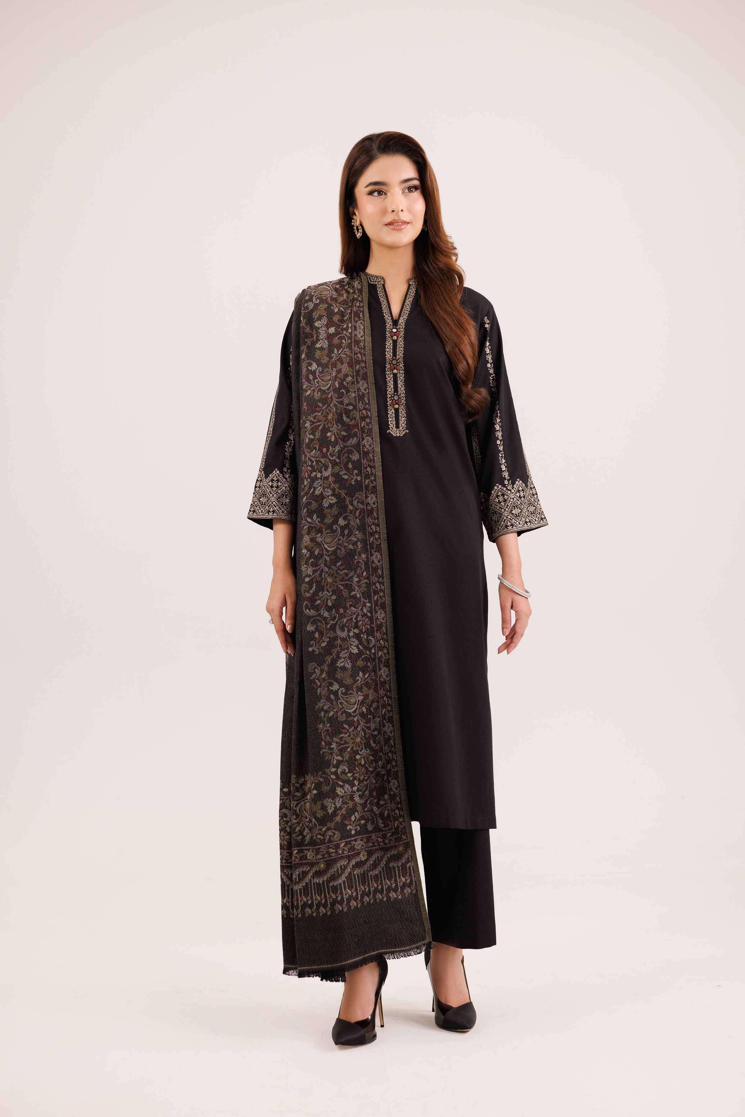 3 Piece - Embroidered Suit - KFW25-181 - Image 4