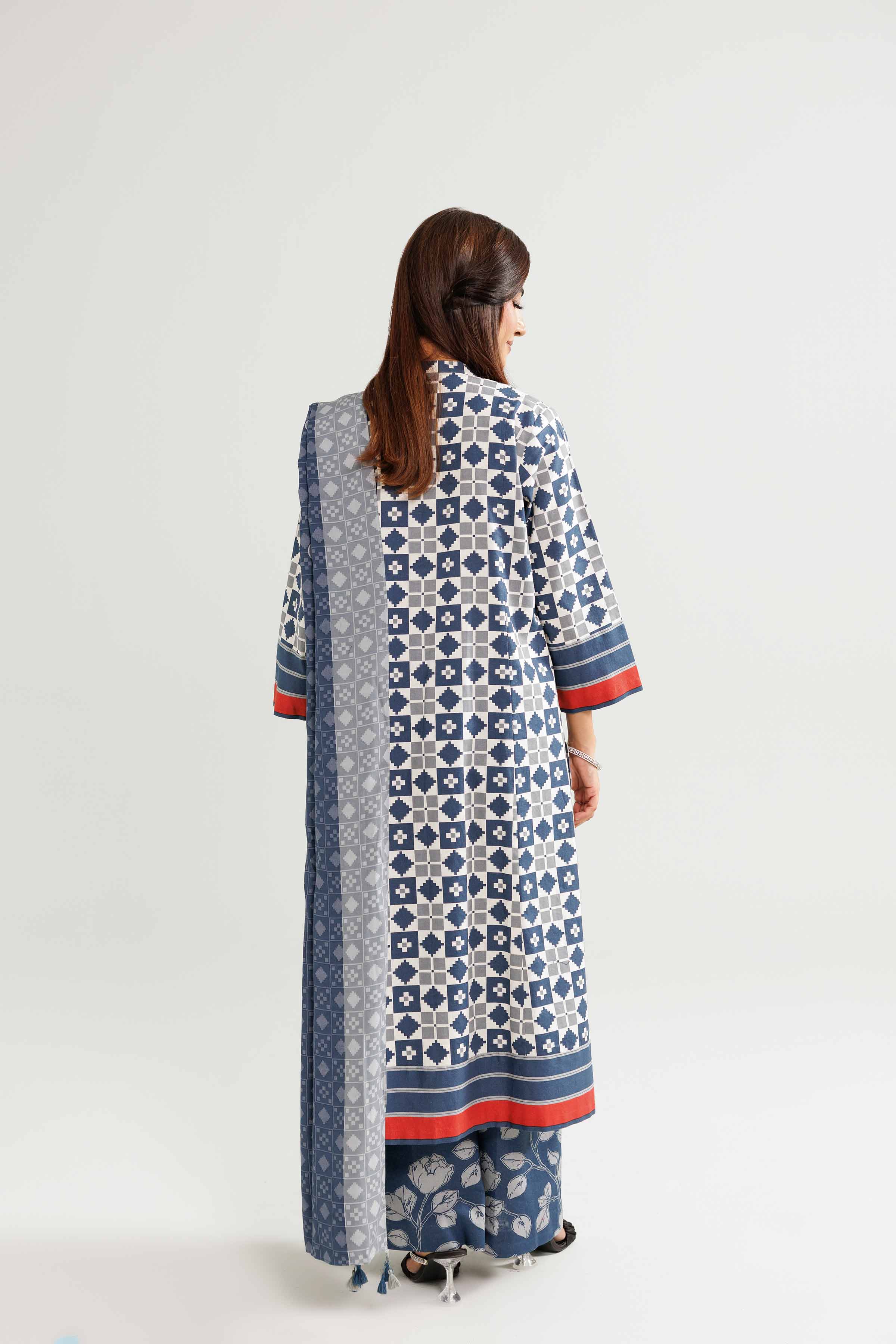 3 Piece - Printed Suit - KFW25-182 - Image 3