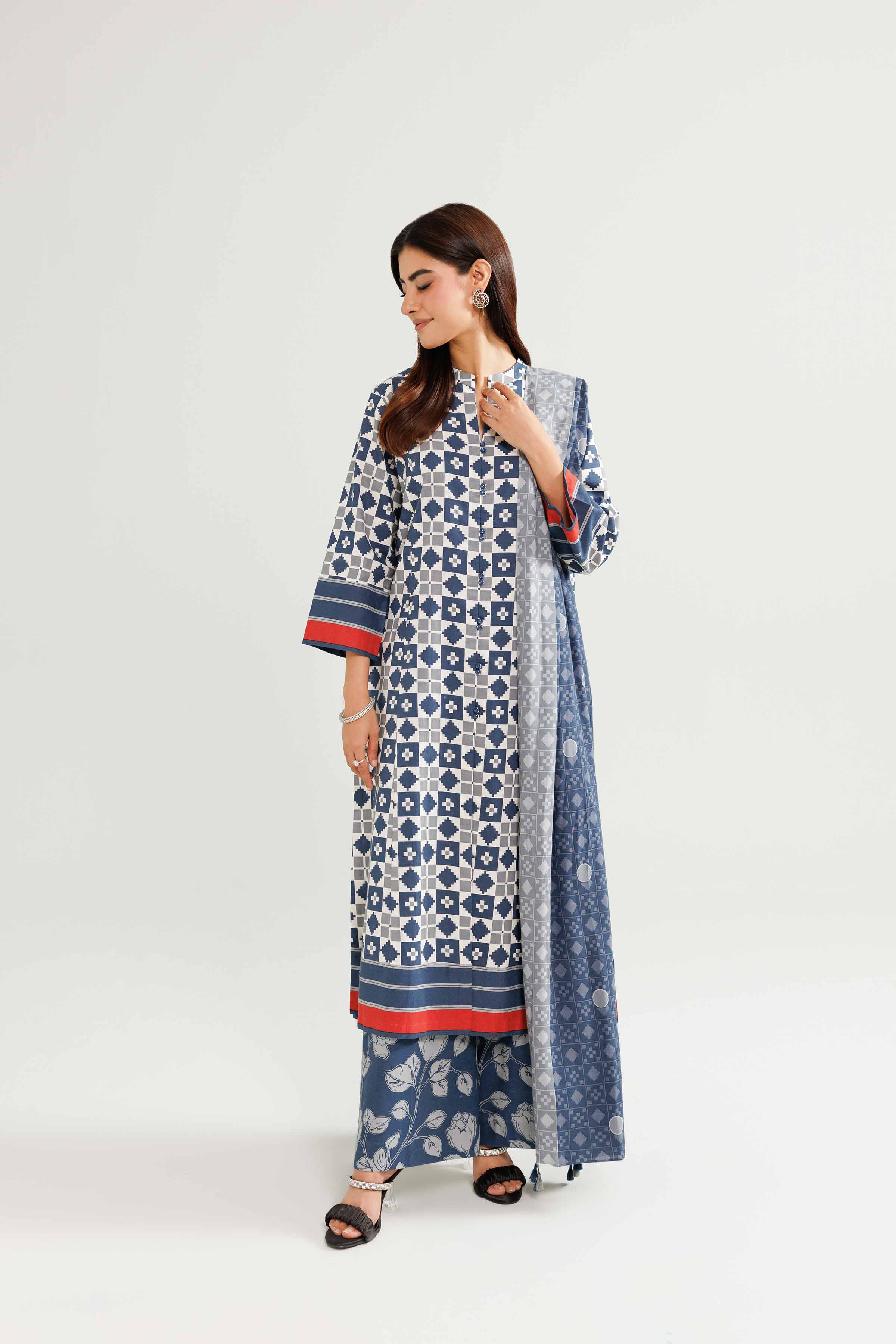 3 Piece - Printed Suit - KFW25-182 - Image 4