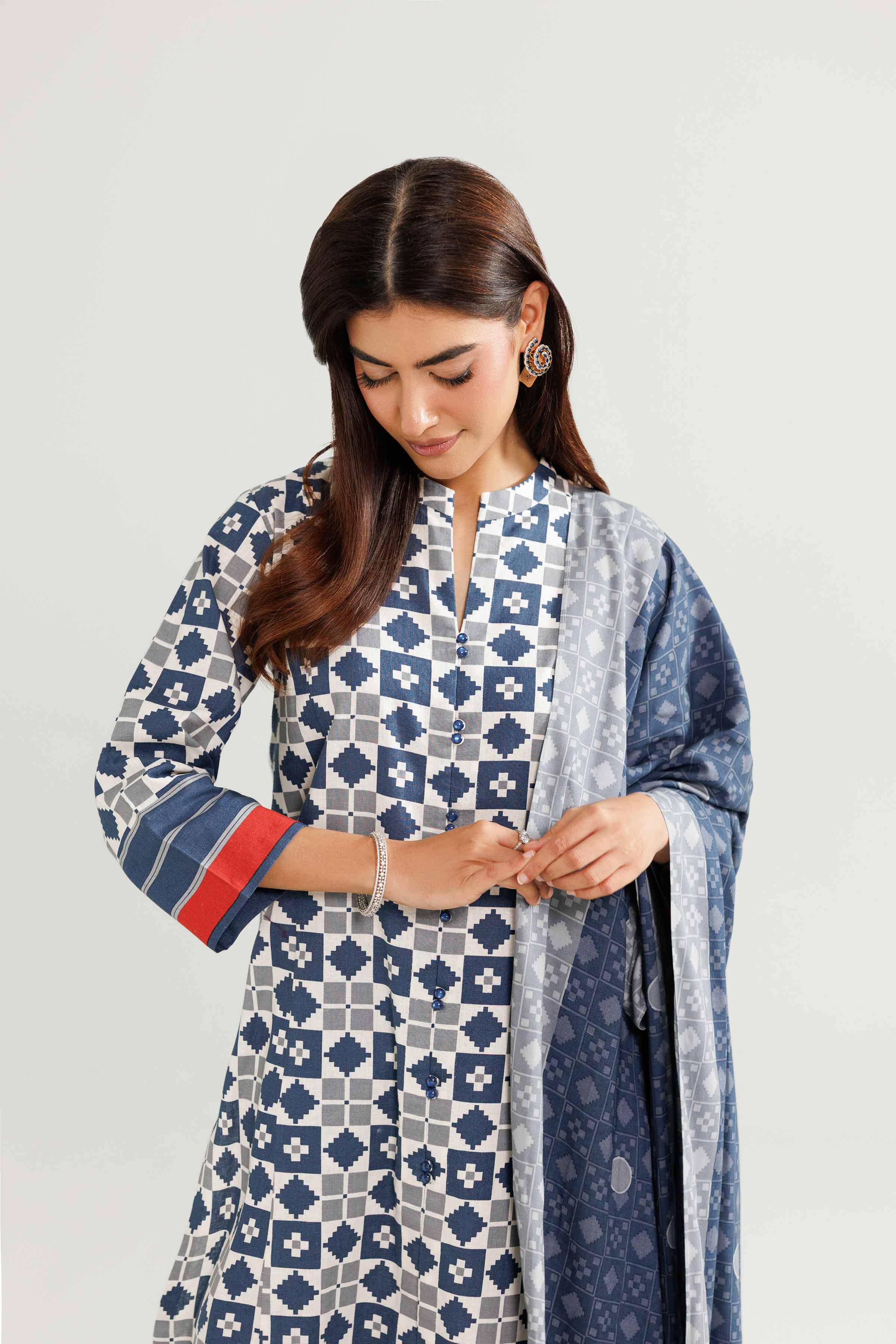 3 Piece - Printed Suit - KFW25-182 - Image 5