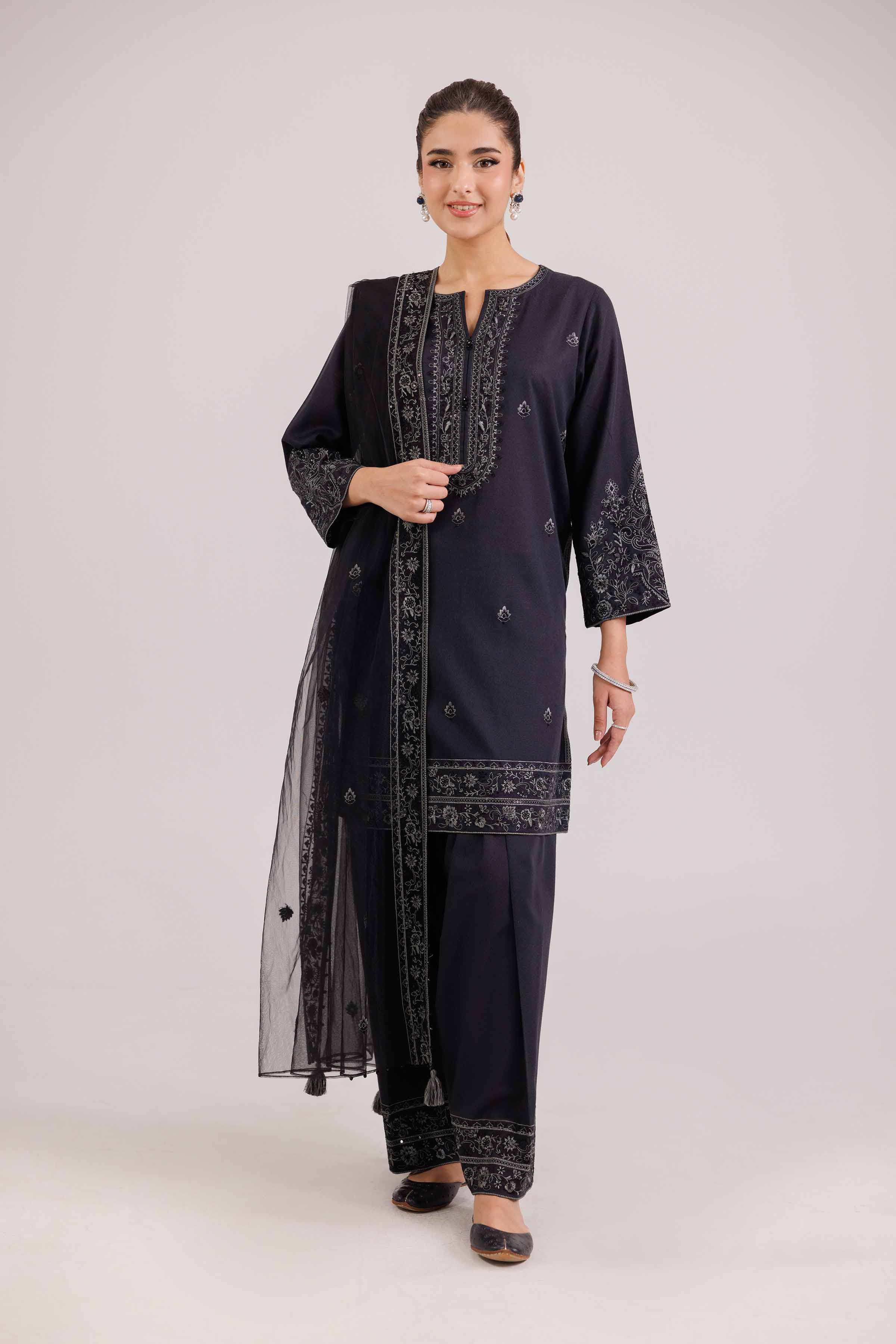 3 Piece - Embroidered Suit - KFW25-189 - Image 4