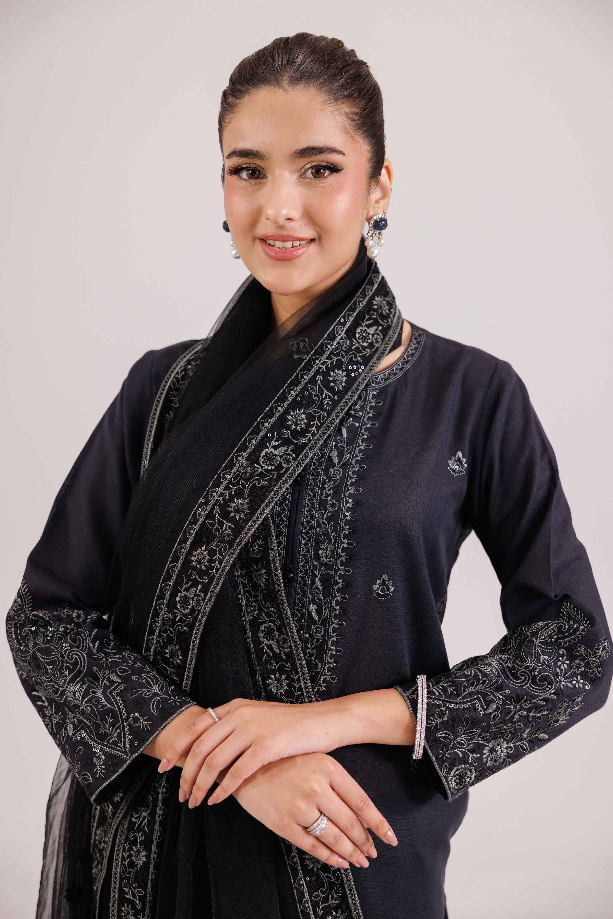 3 Piece - Embroidered Suit - KFW25-189 - Image 7