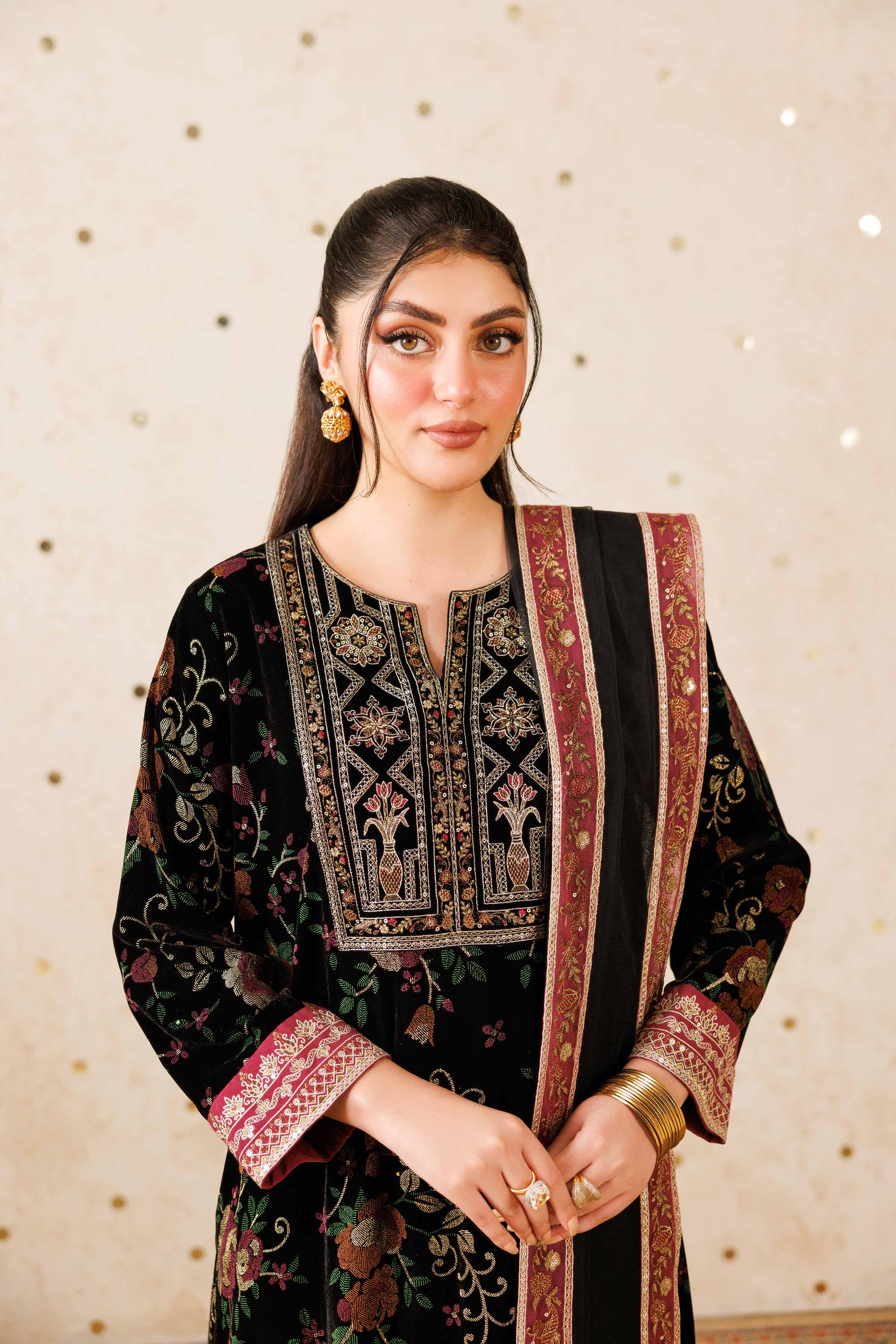 3 Piece - Embroidered Suit - KFW25-19 - Image 4