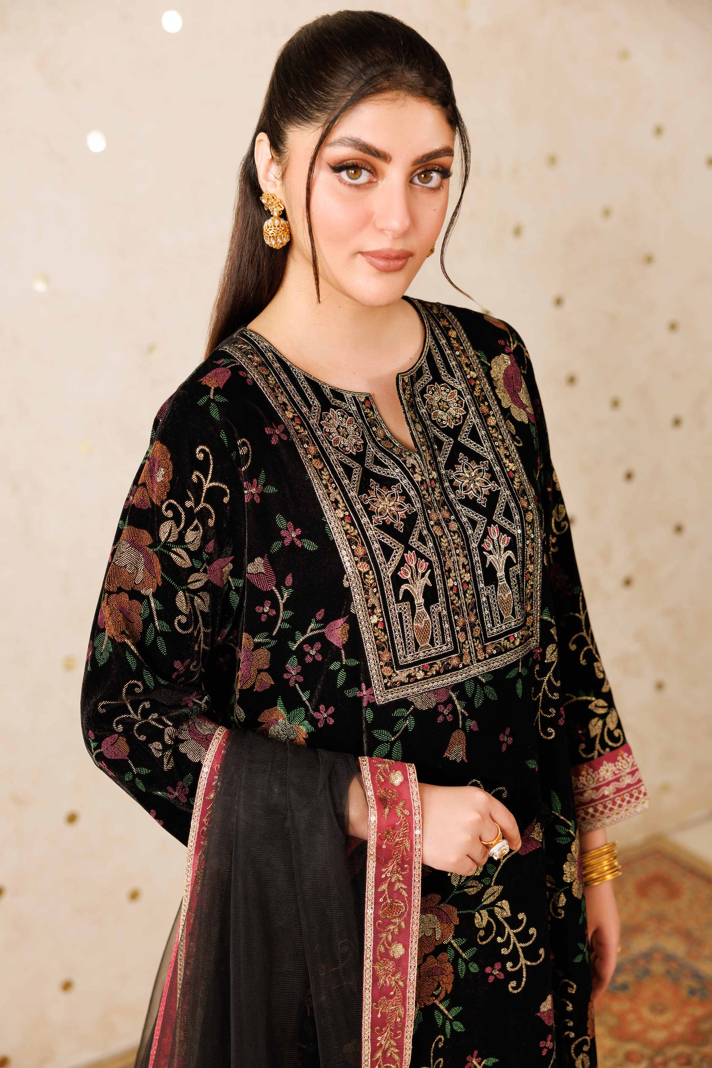 3 Piece - Embroidered Suit - KFW25-19 - Image 9