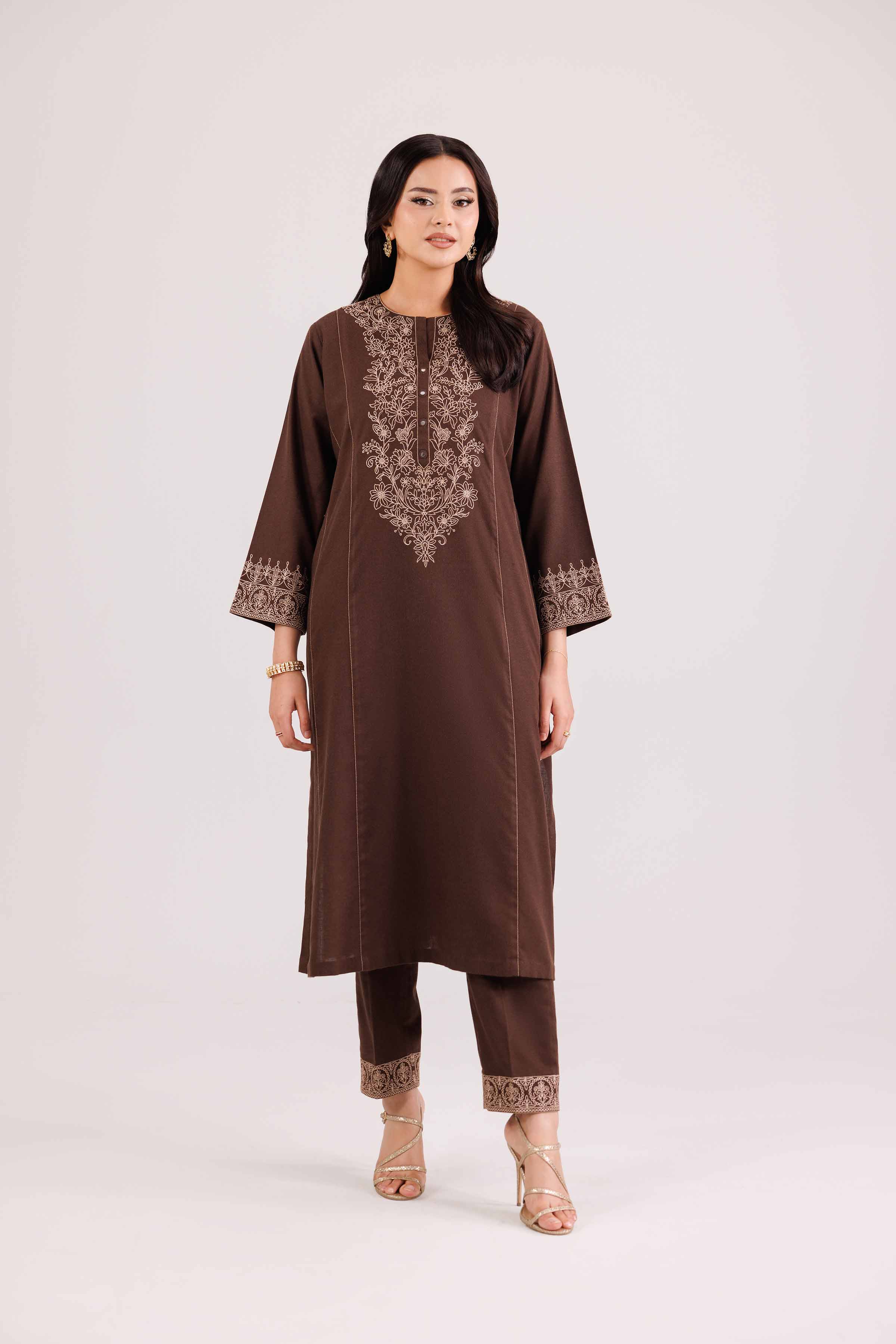 2 Piece - Embroidered Suit - KFW25-192 - Image 5