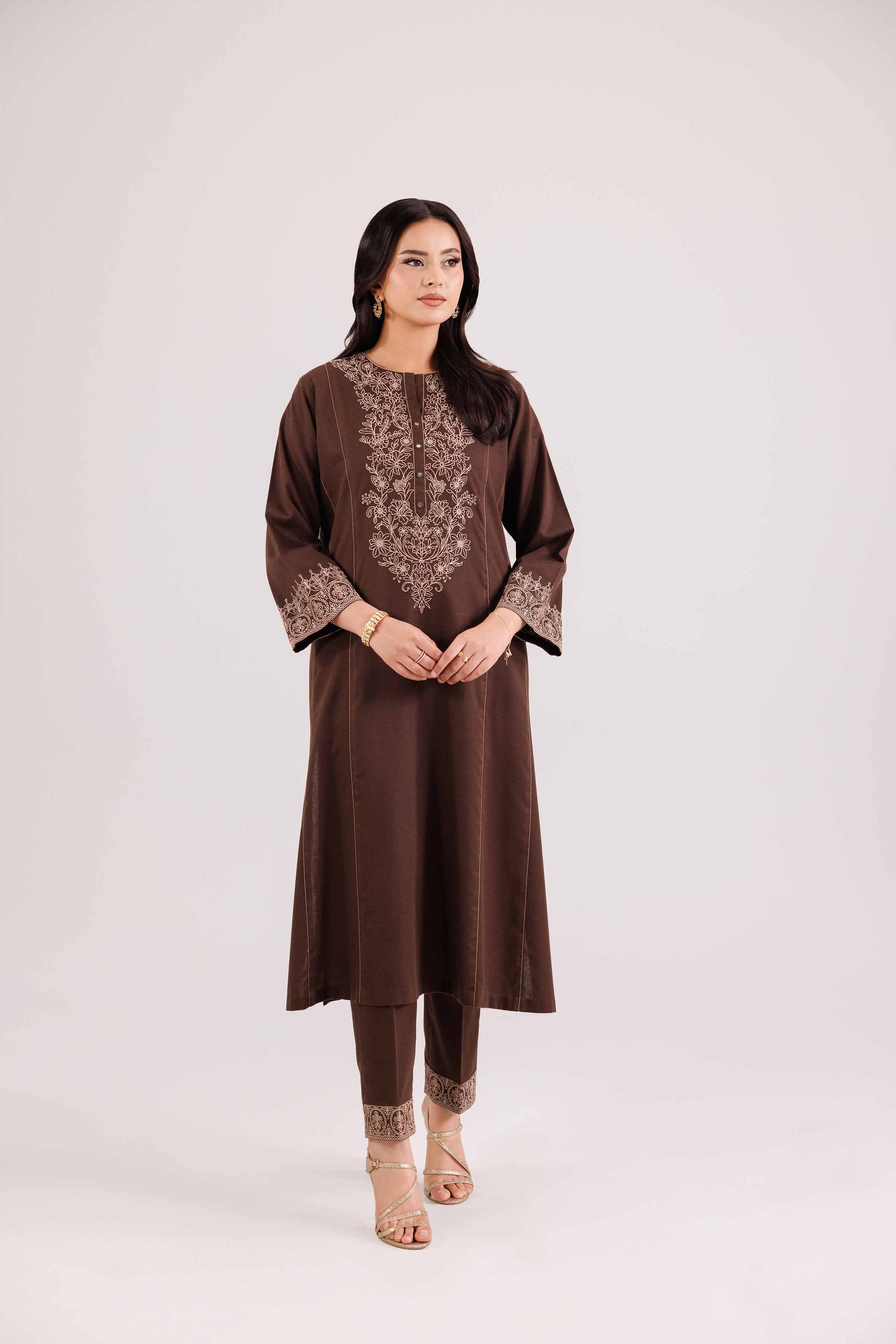 2 Piece - Embroidered Suit - KFW25-192 - Image 6