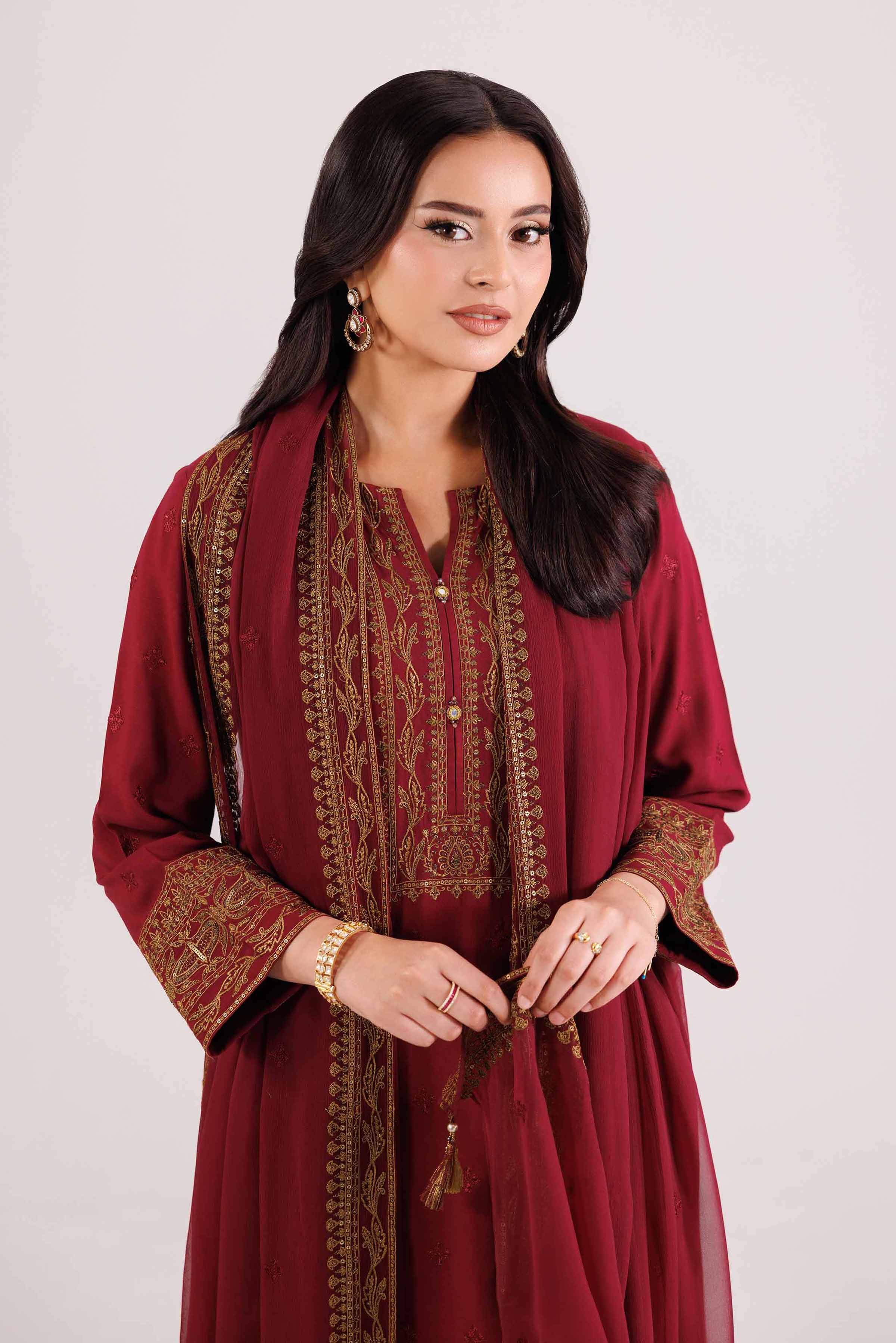 3 Piece - Embroidered Suit - KFW25-194