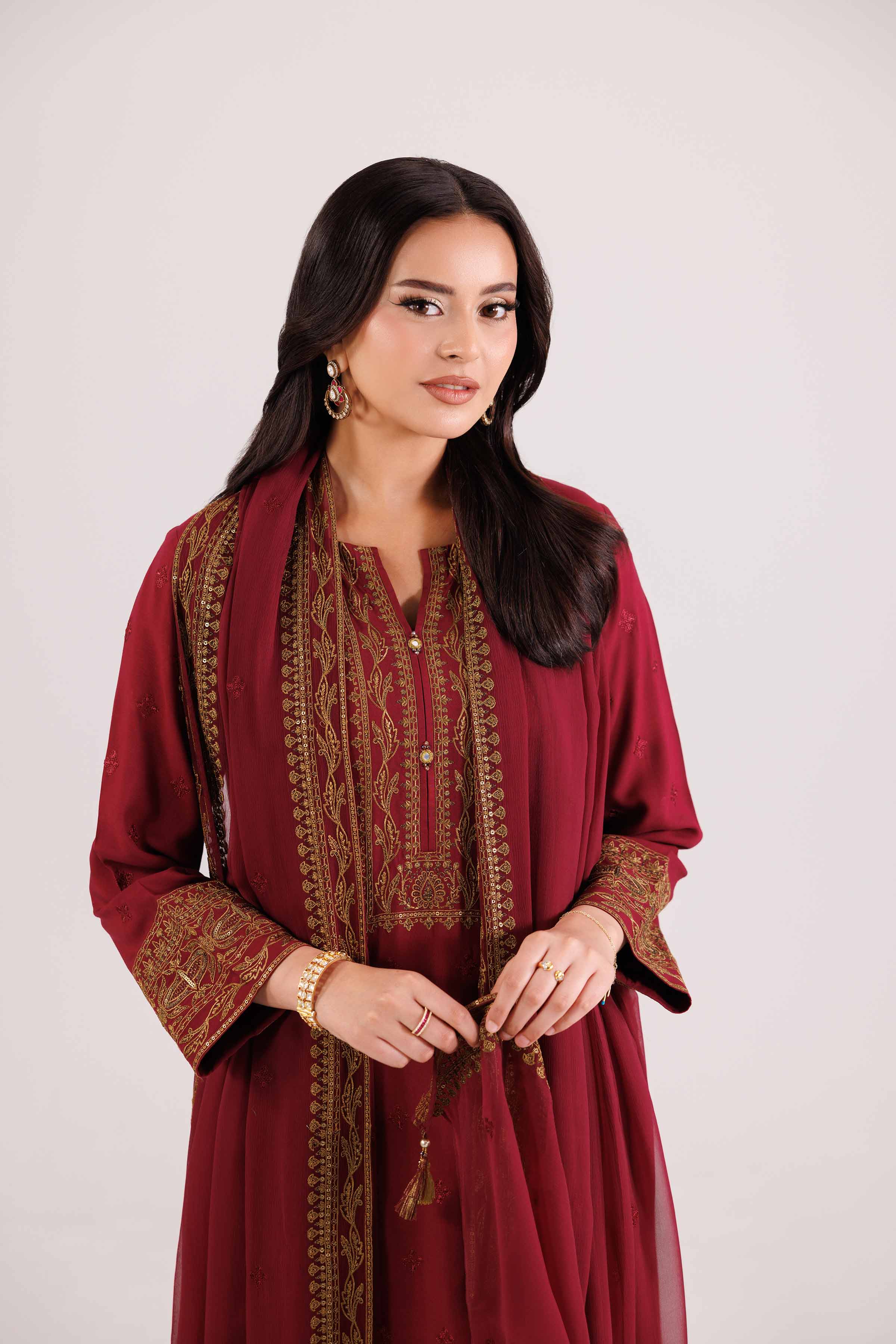 3 Piece - Embroidered Suit - KFW25-194 - Image 3