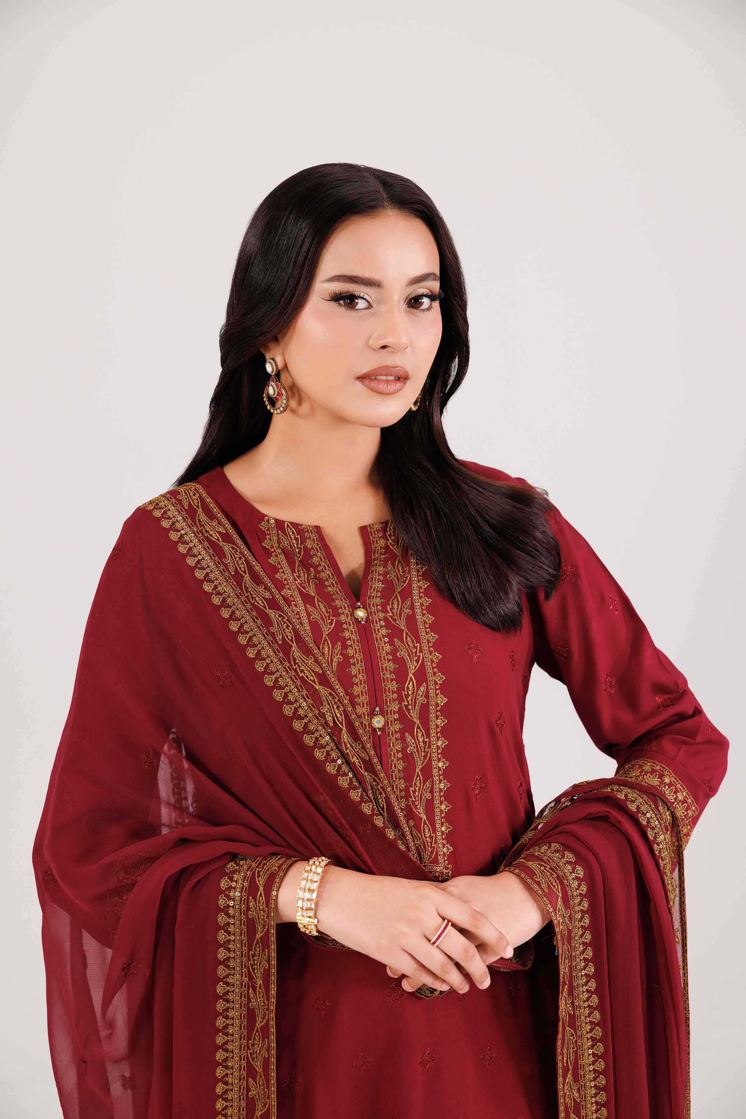 3 Piece - Embroidered Suit - KFW25-194 - Image 8