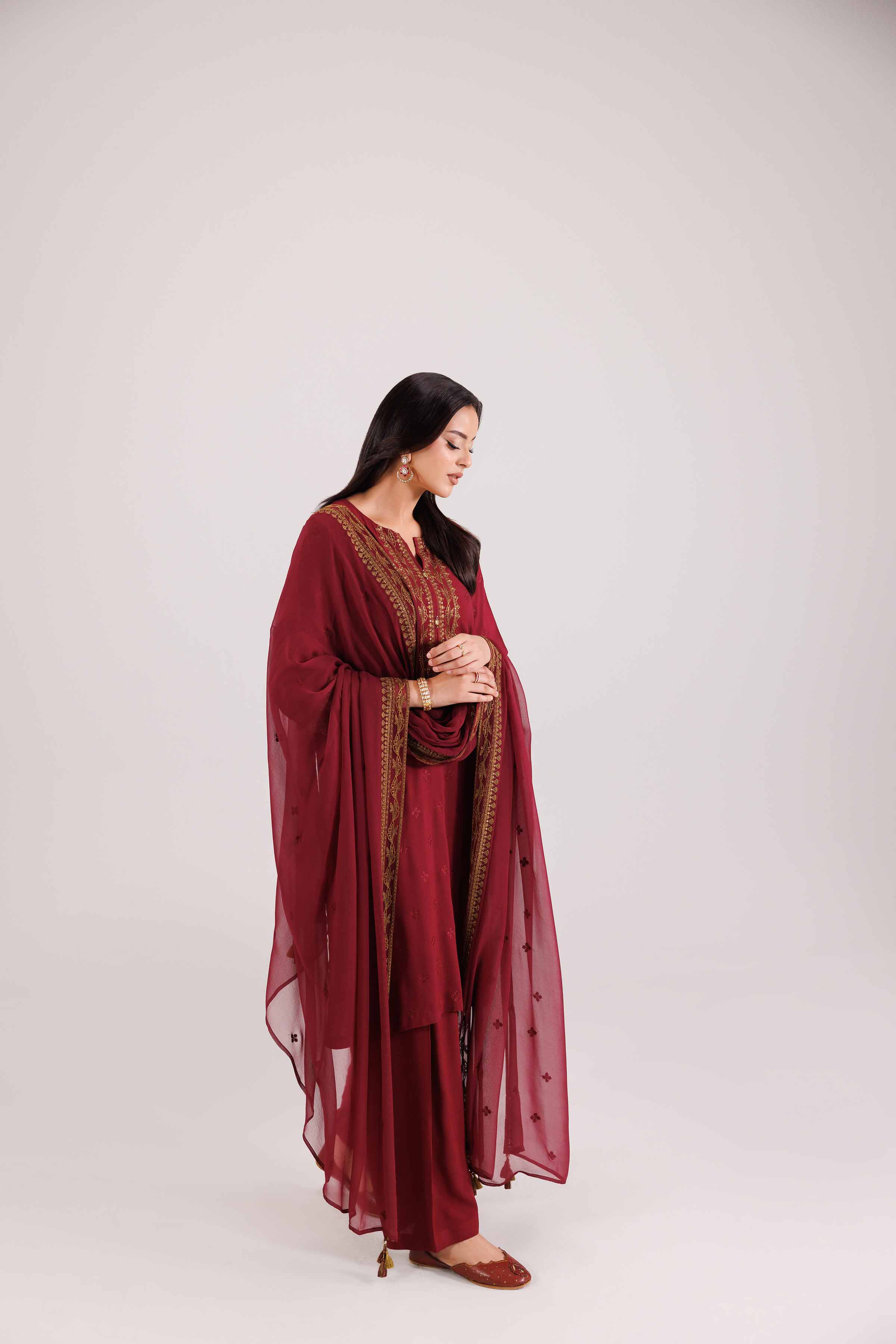 3 Piece - Embroidered Suit - KFW25-194 - Image 9